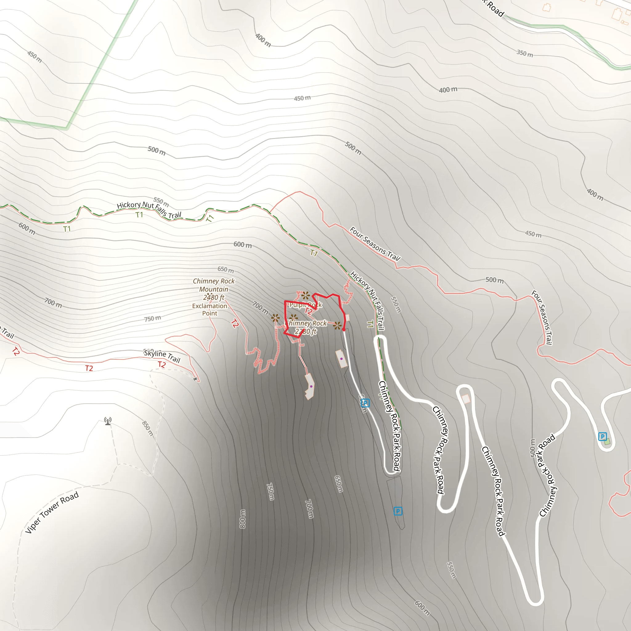 Chimney Rock mobile static map