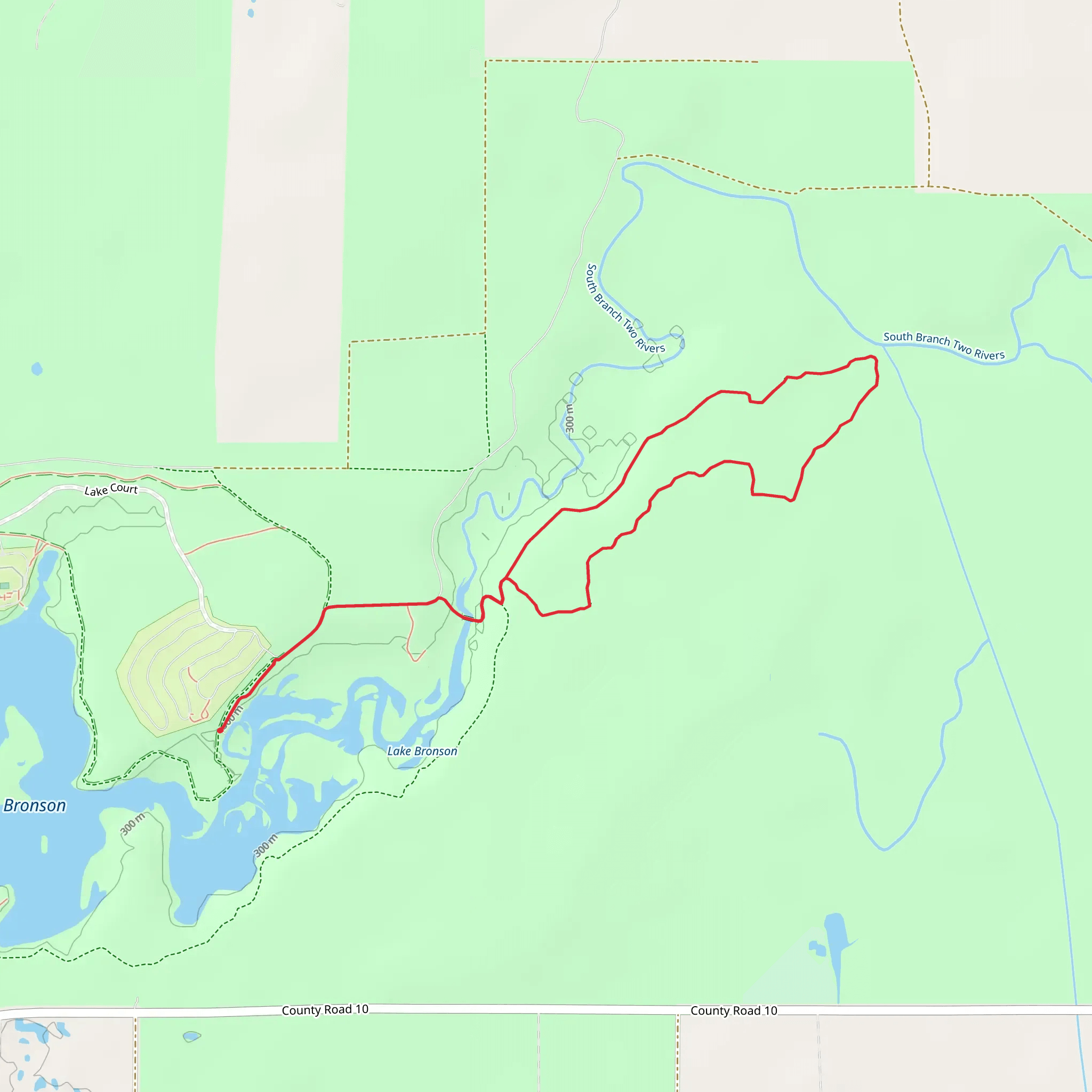 Meander Loop via Hiking Club Trail mobile static map