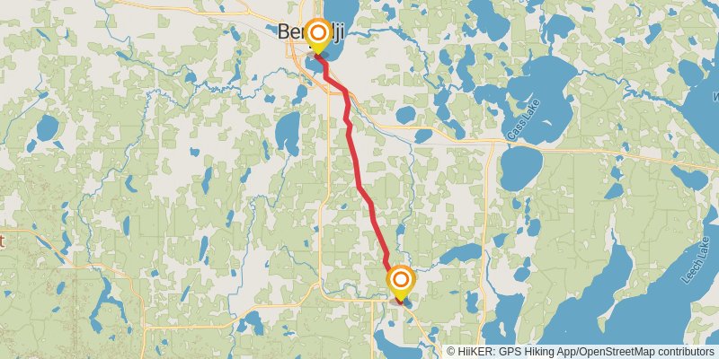 Paul Bunyon Heartland Trail stage 4 Map