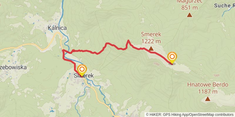 Main Beskid Trail stage 28 Map