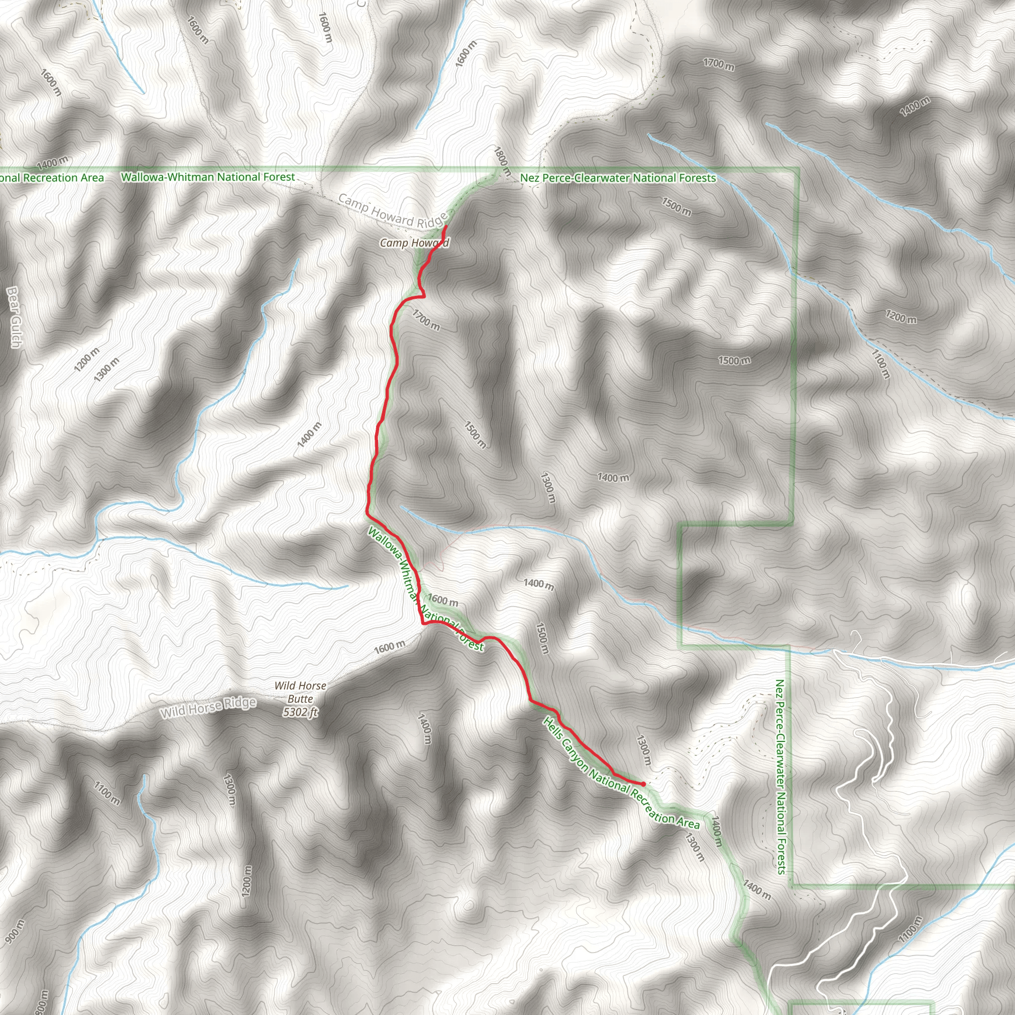Camp Howard Trail mobile static map