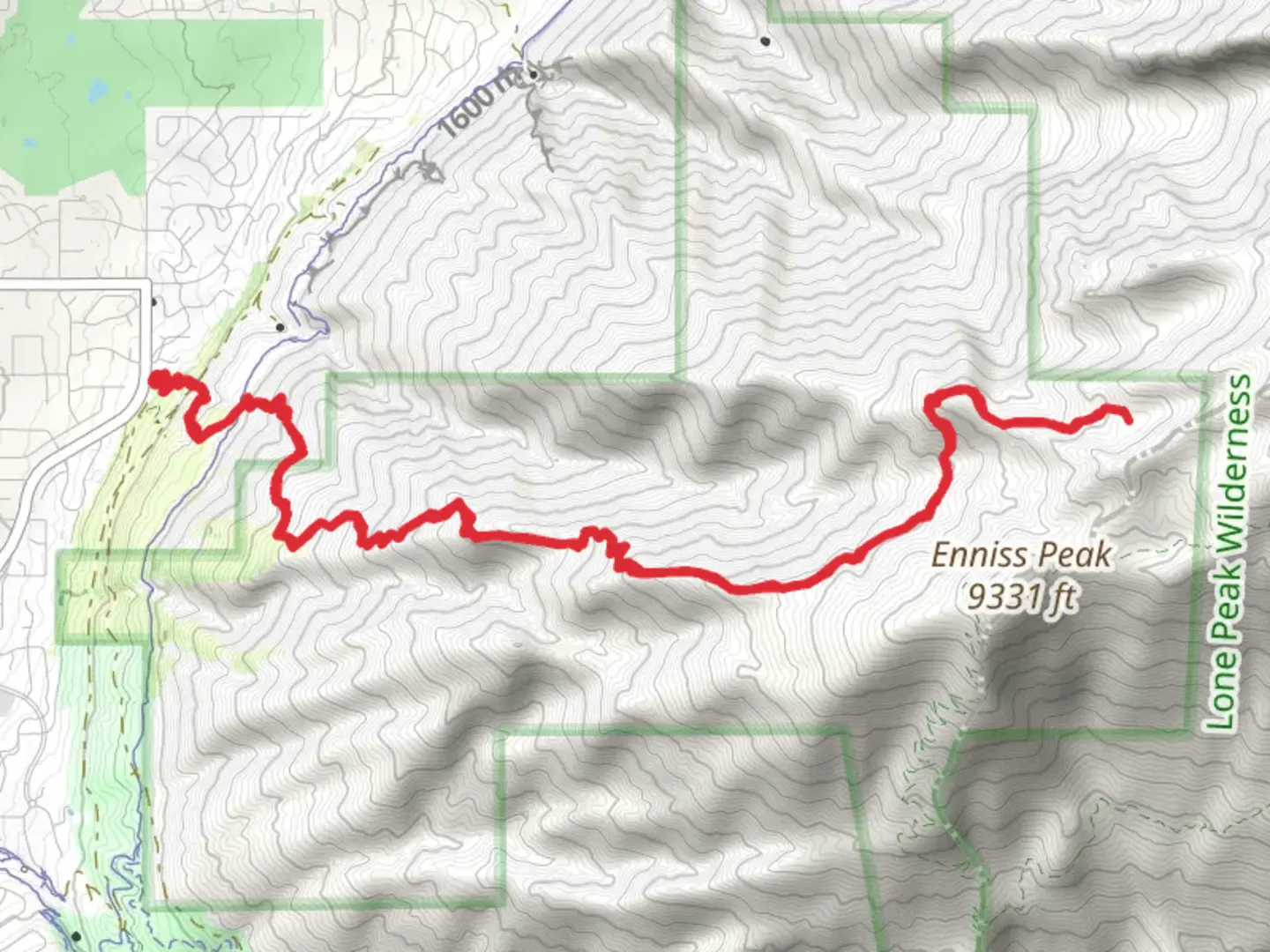An image depicting the trail Orson Smith Trail and Cherry Canyon Logging Trail and its surrounding area.