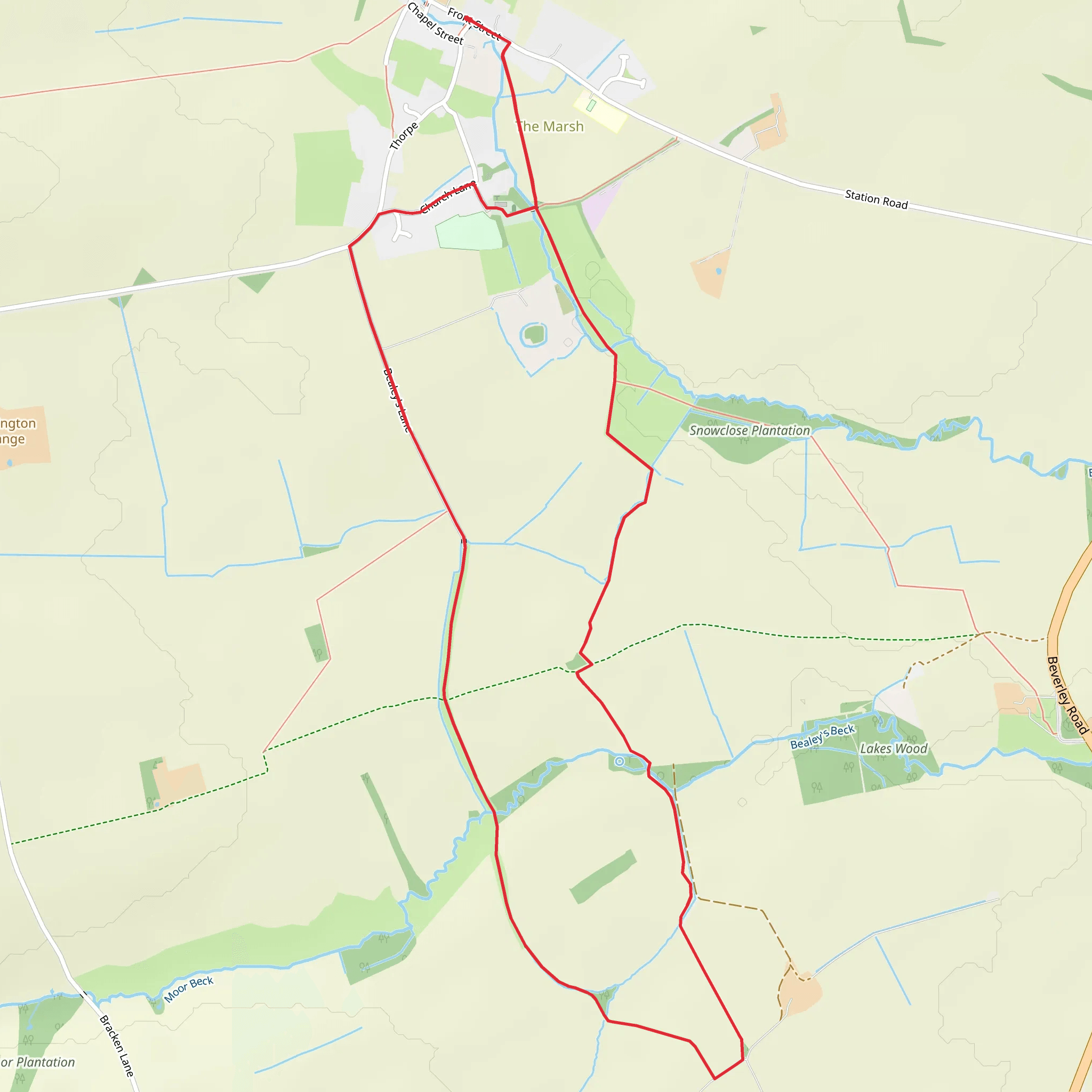 Bealey's Plantation Loop mobile static map