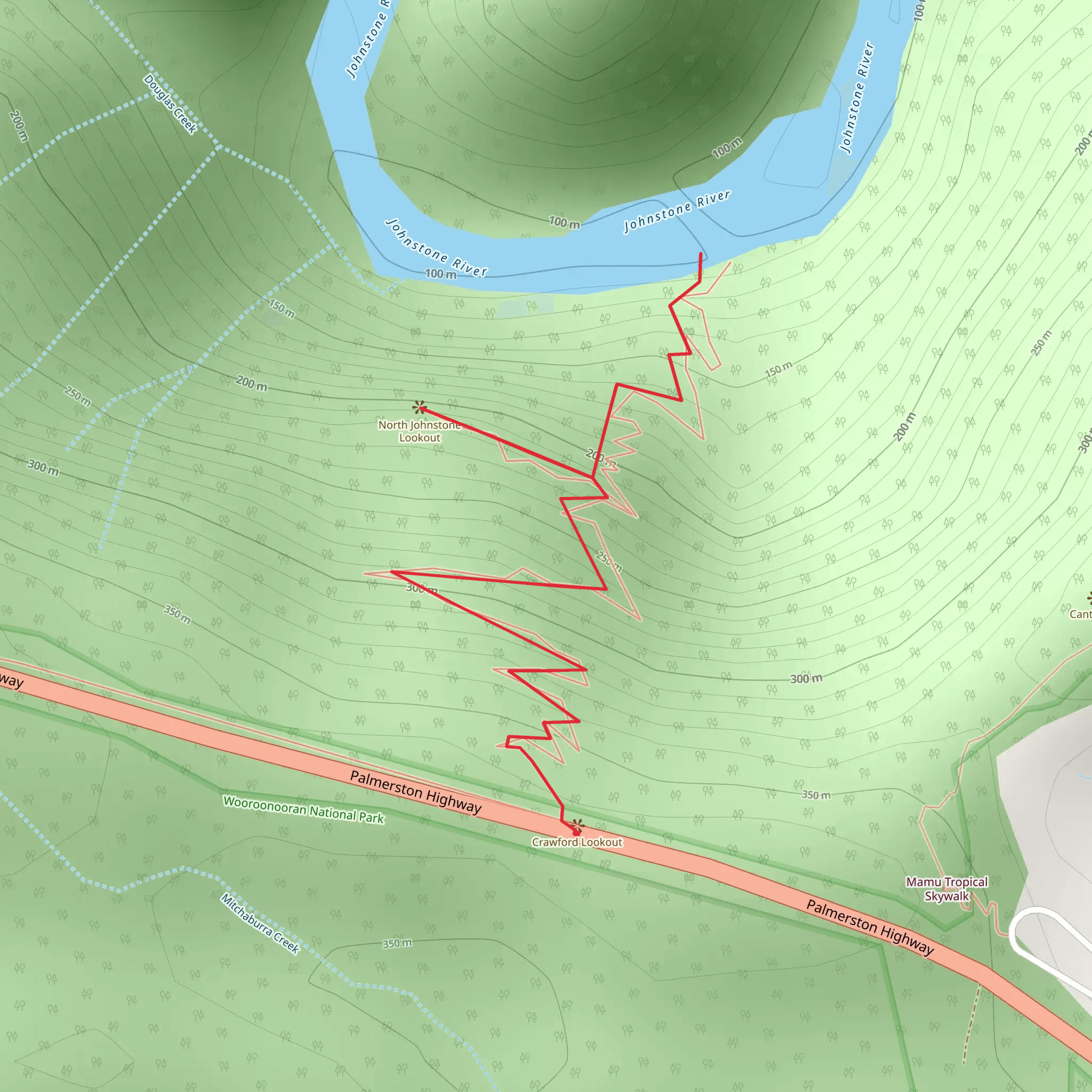 North Johnstone Lookout Walk mobile static map