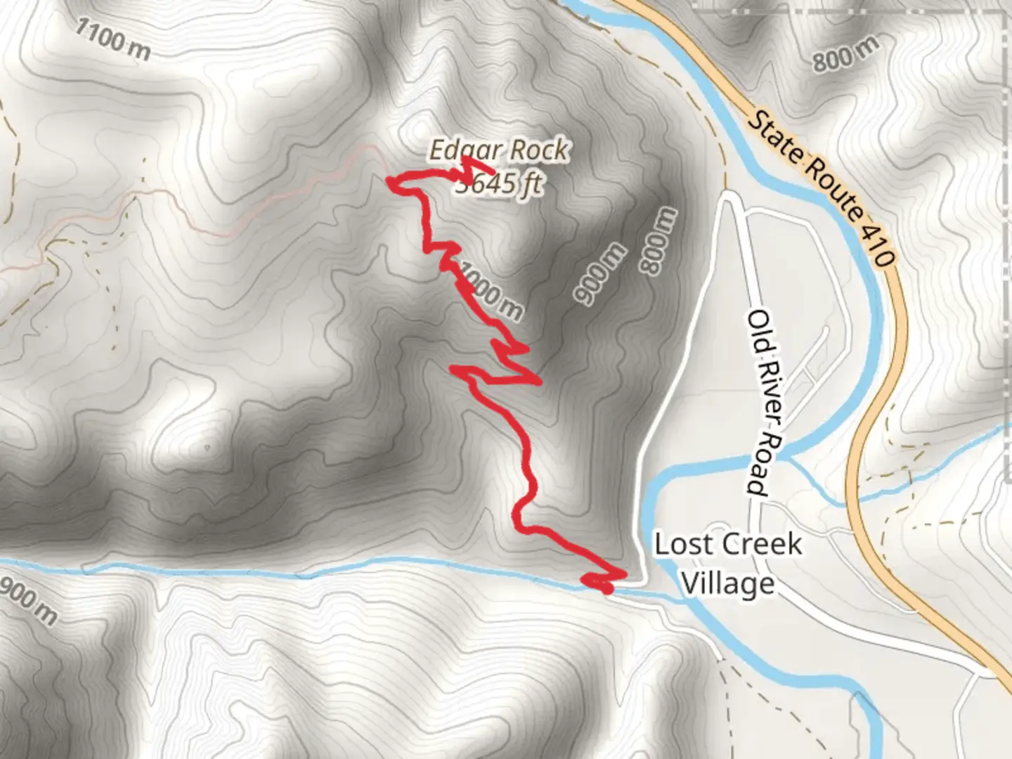 An image depicting the trail Edgar Rock via Lost Creek Trail and its surrounding area.