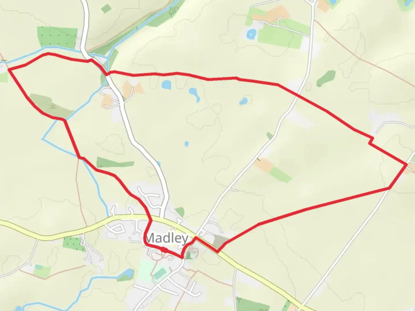 An image depicting the trail Madley Loop and its surrounding area.