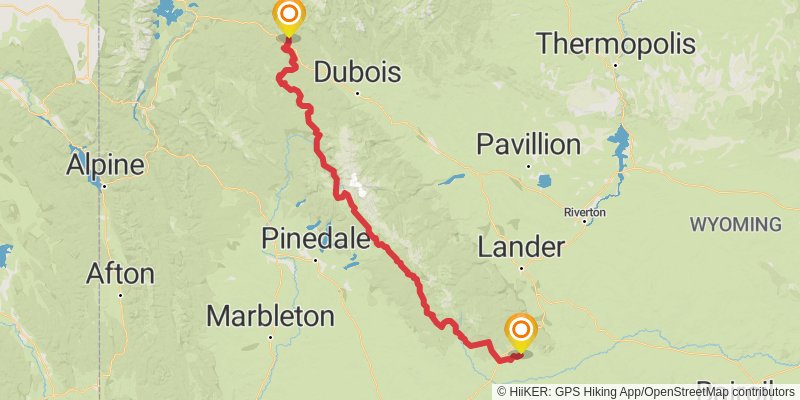 Continental Divide Trail stage 23 Map