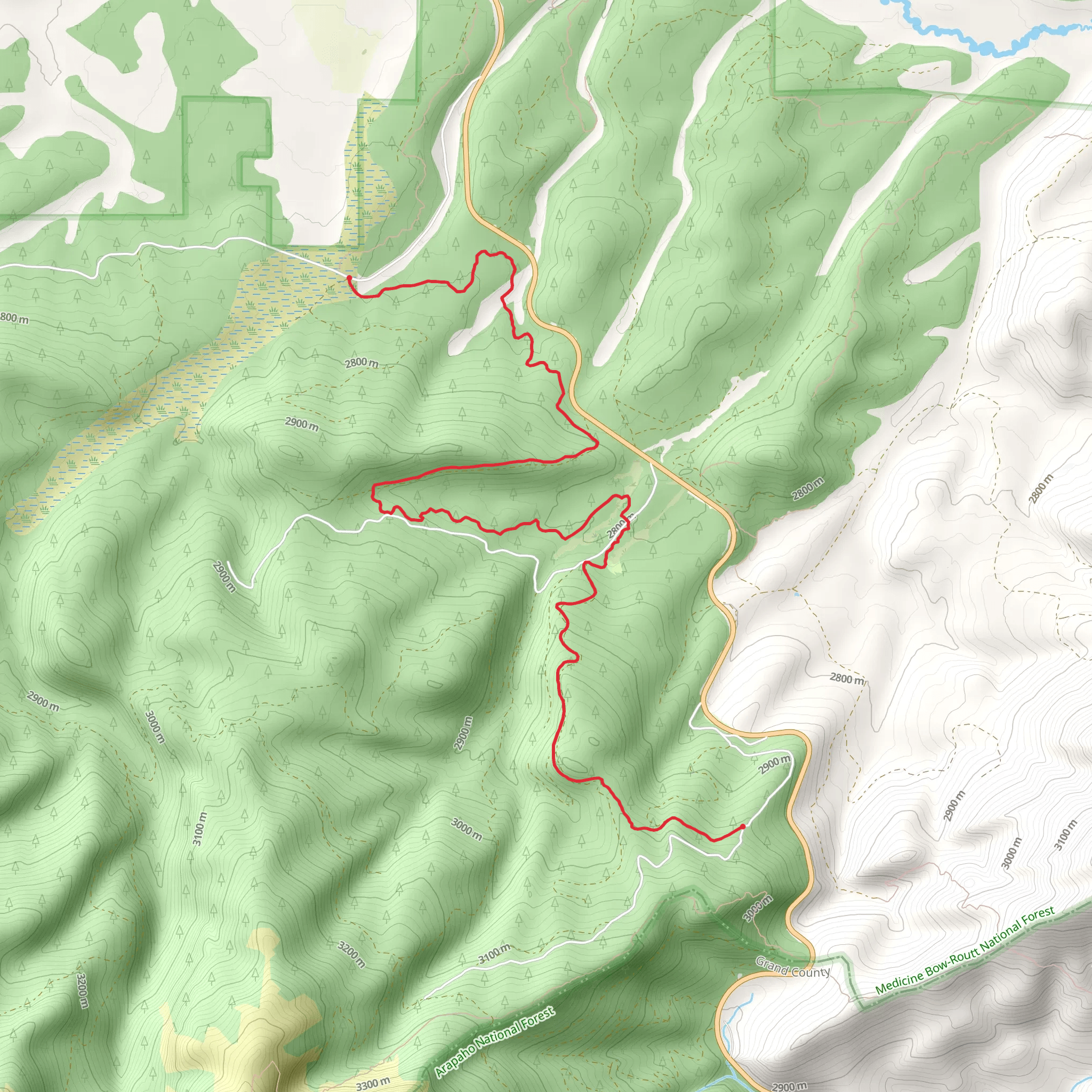 Parkview Creek Trail mobile static map