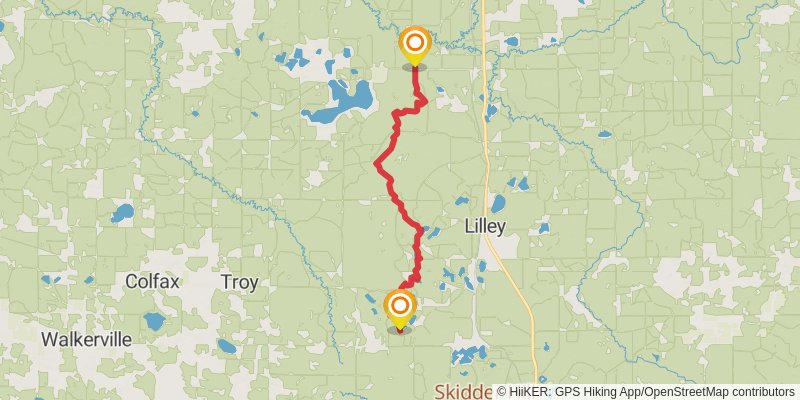 North Country Trail - Michigan Southeast stage 25 Map