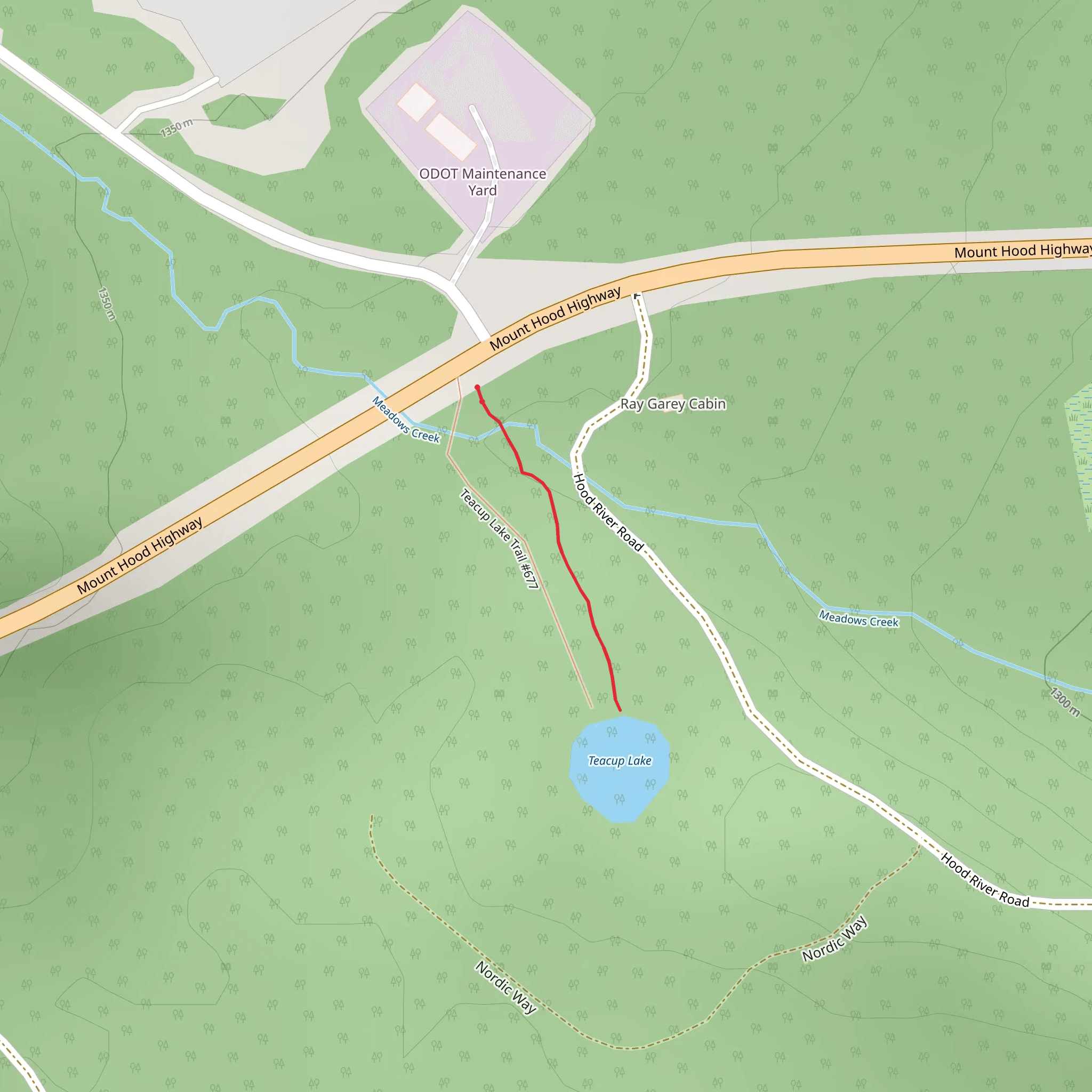 Teacup Lake Trail mobile static map