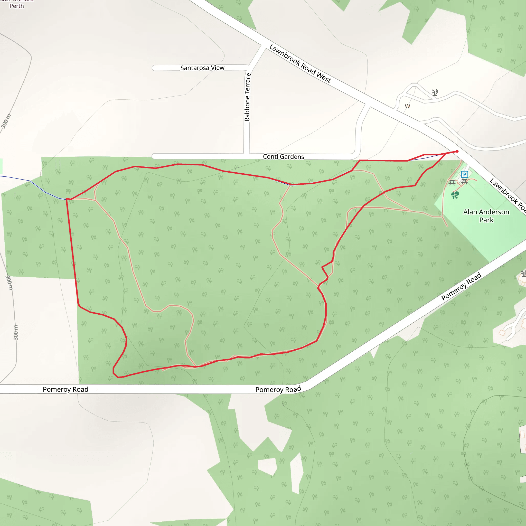 Alan Anderson Walk mobile static map