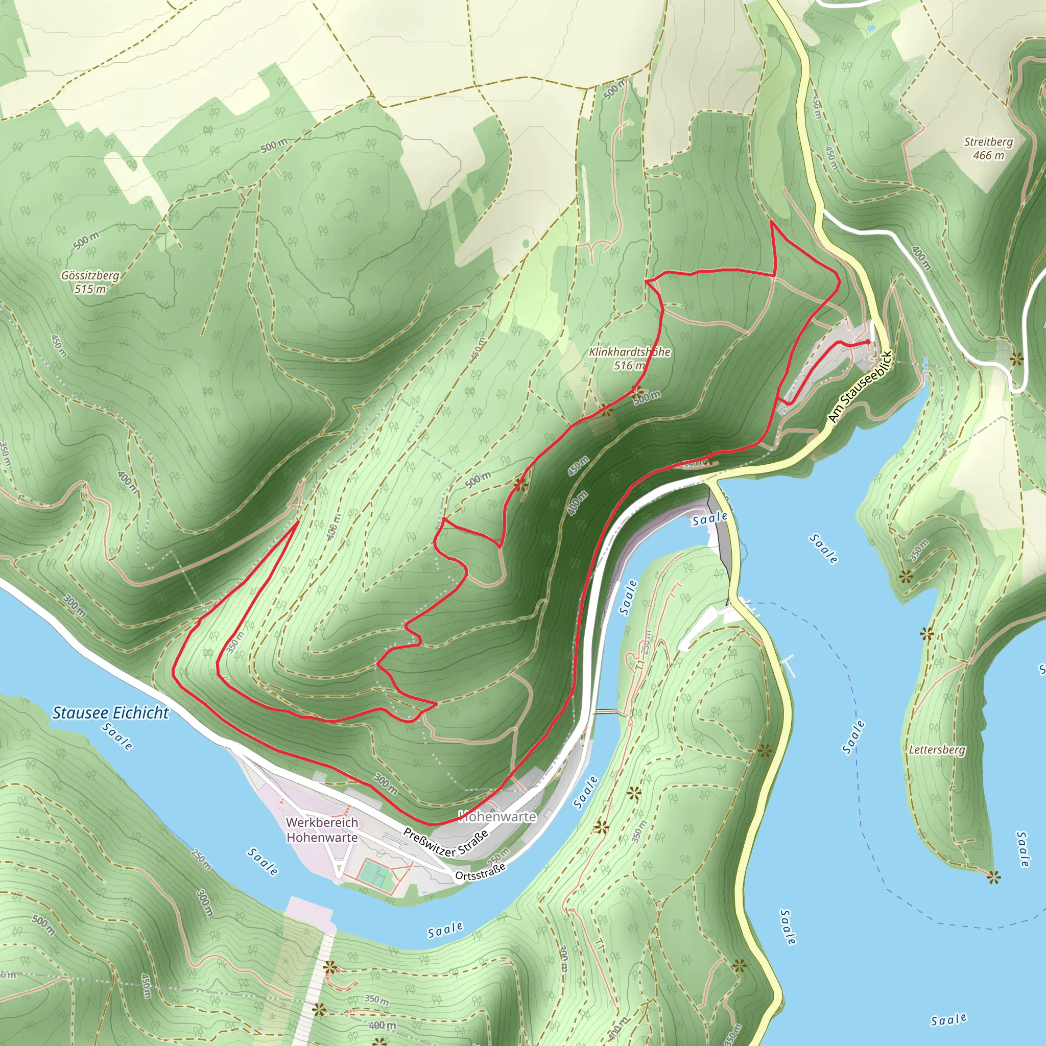 Steinhügel via Rundwanderweg H4 mobile static map