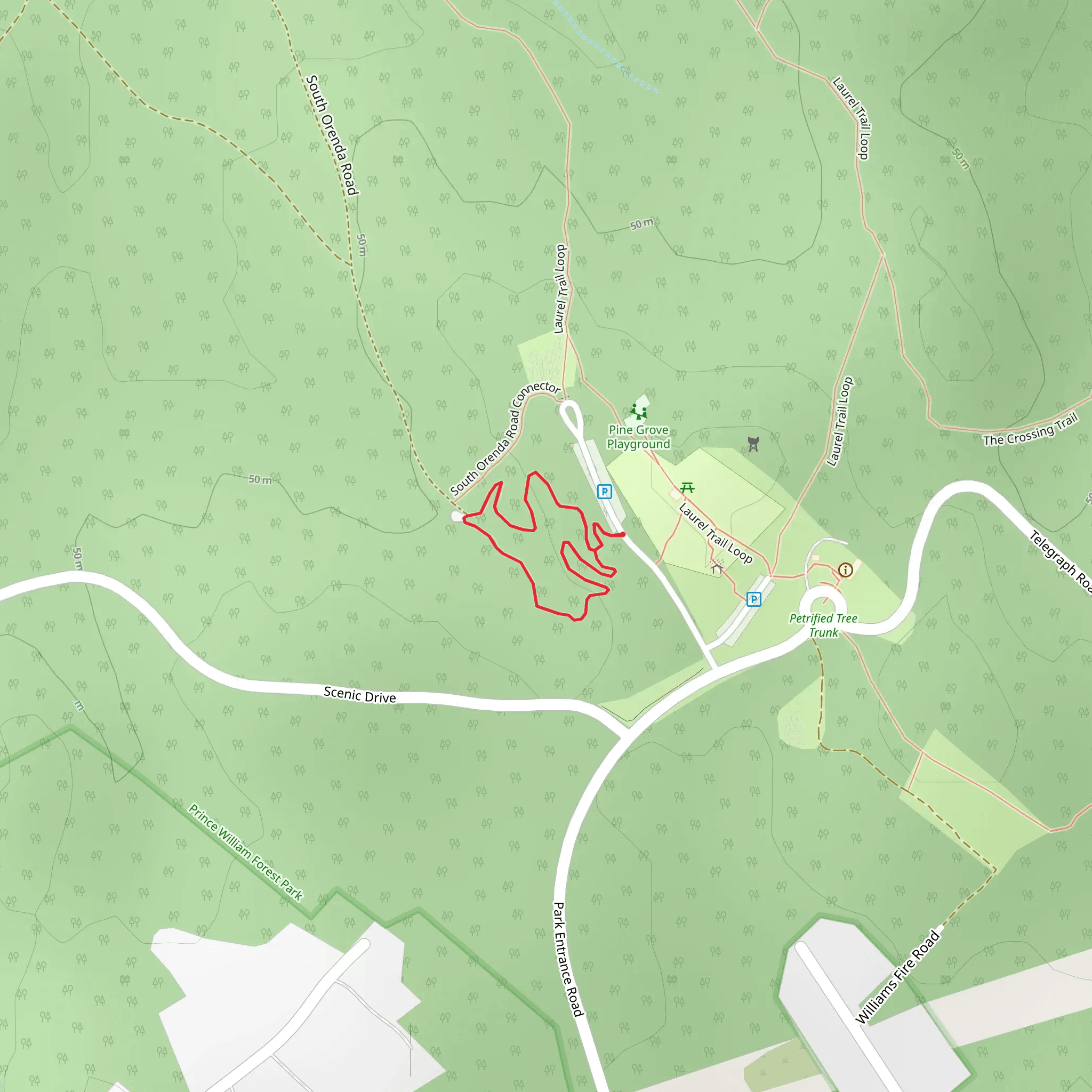 Park Entrance Road Loop mobile static map