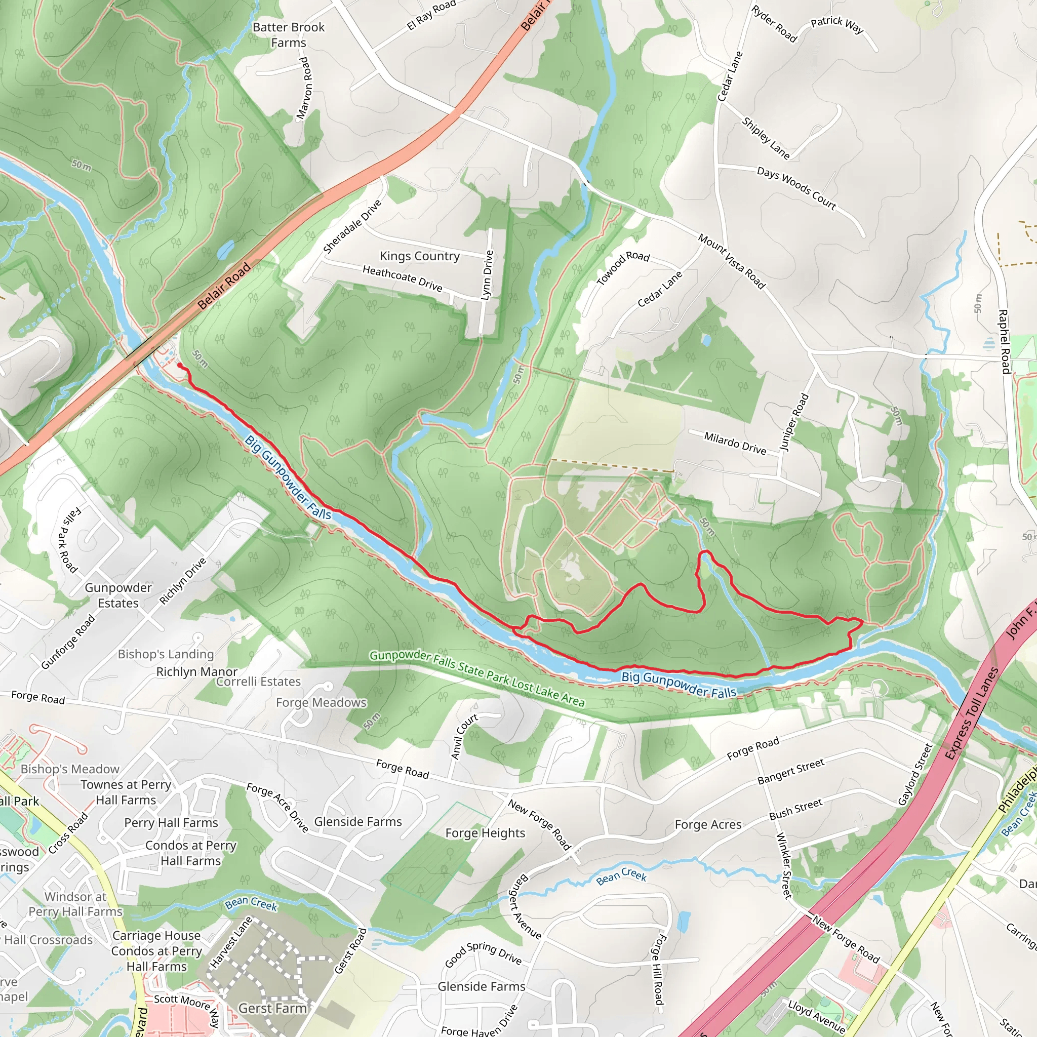 Lost Pond Loop Trail mobile static map