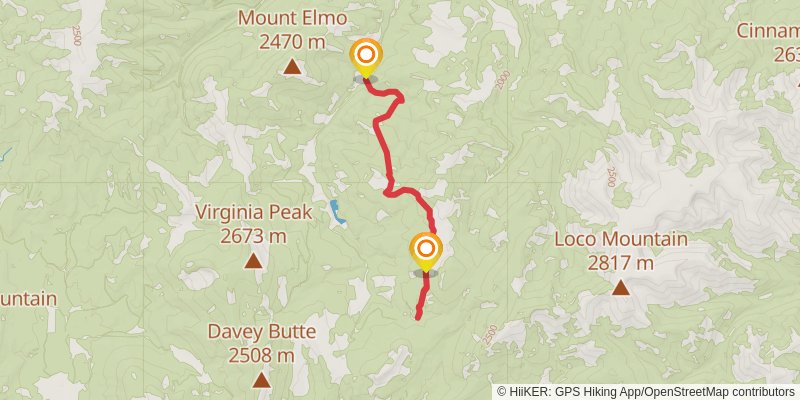 Castle Creek Trail stage 2 Map
