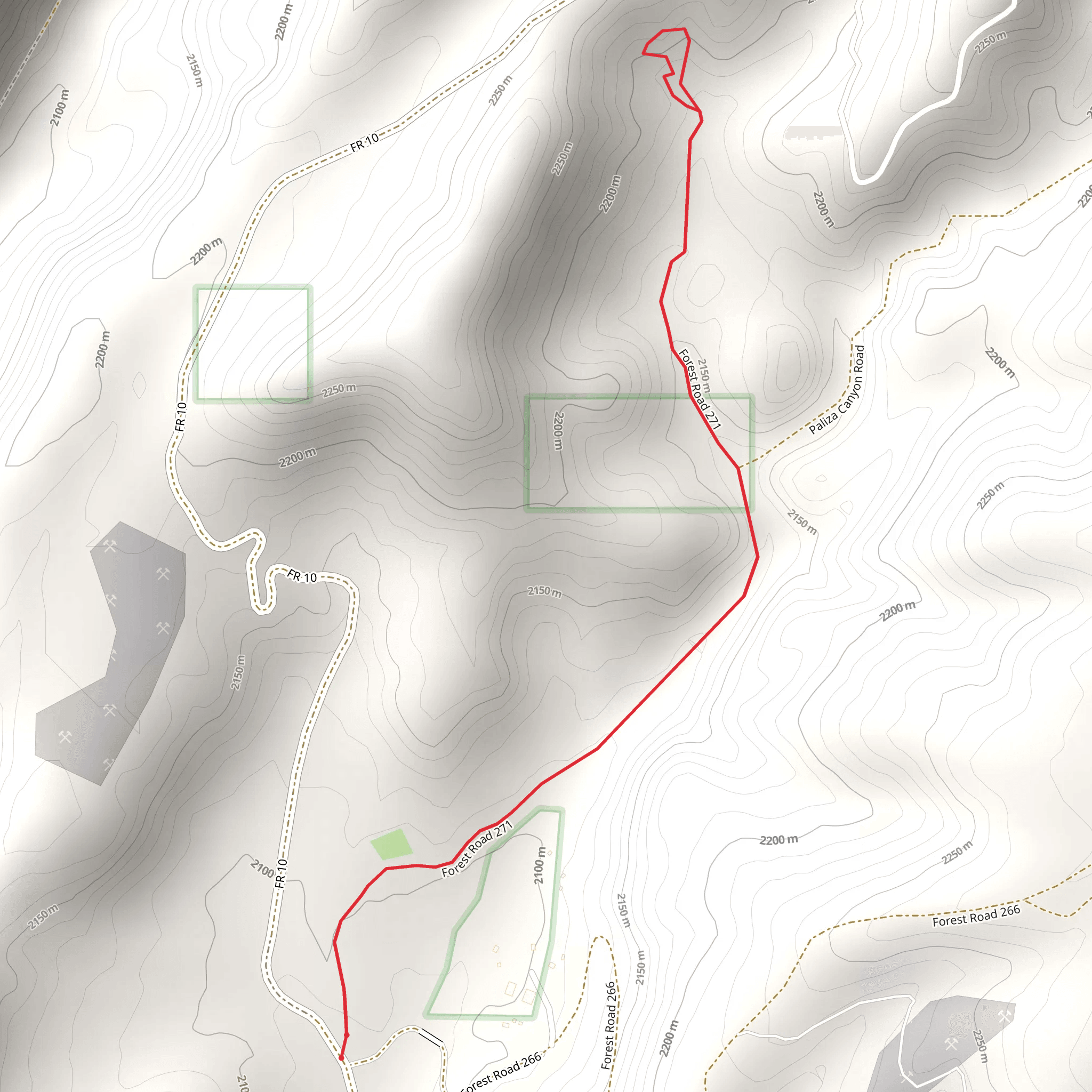 Forest Road 271 mobile static map