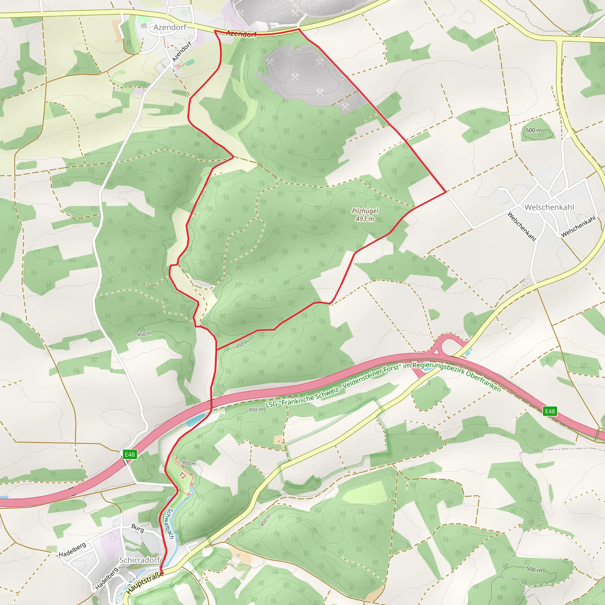Schirradorf Rundwanderweg mobile static map