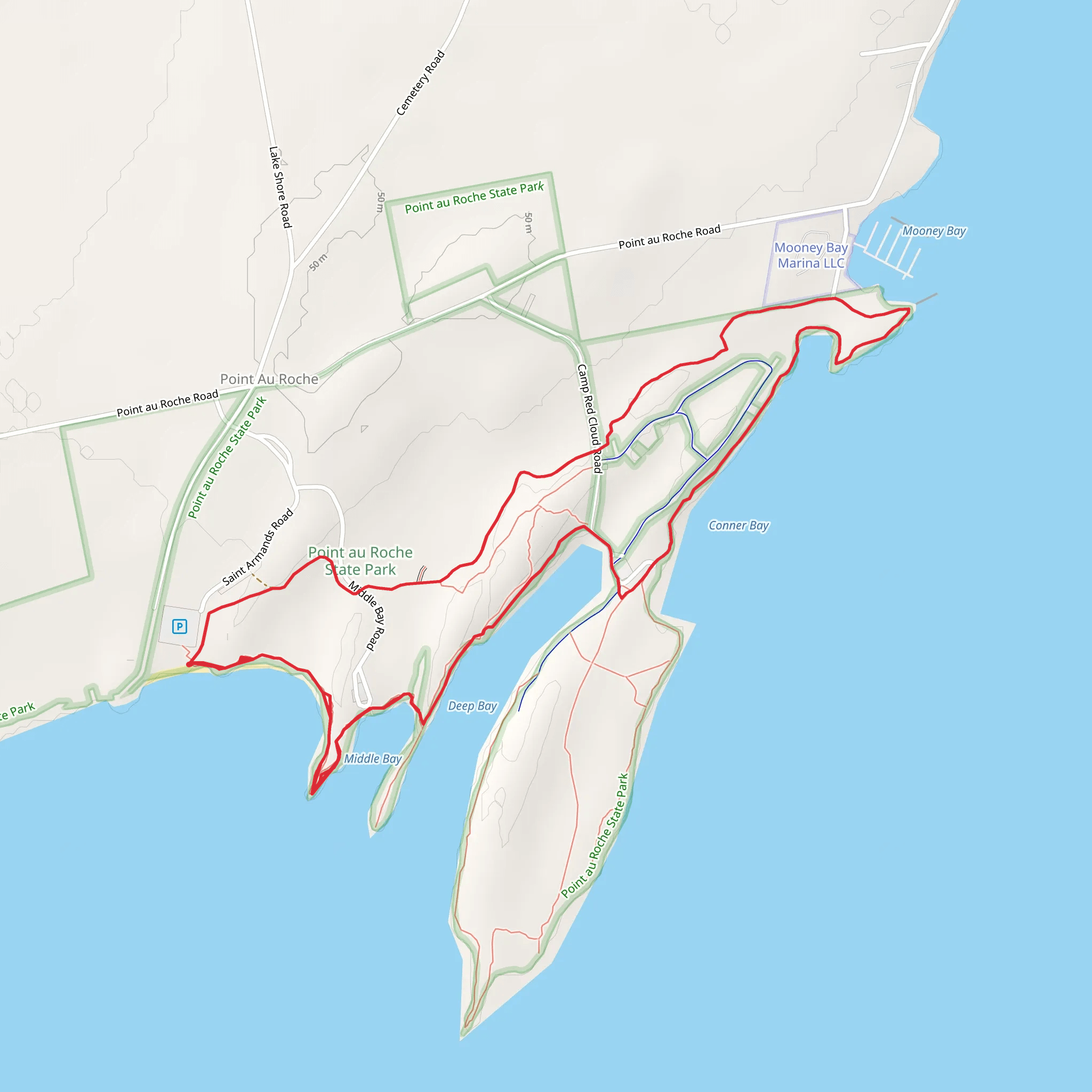Deep Bay and Conner Bay Loop mobile static map