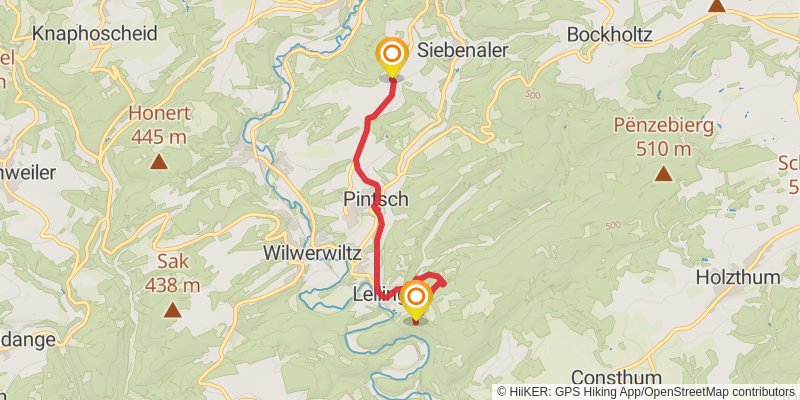 Escapardenne Eisleck Trail alt 1 Map