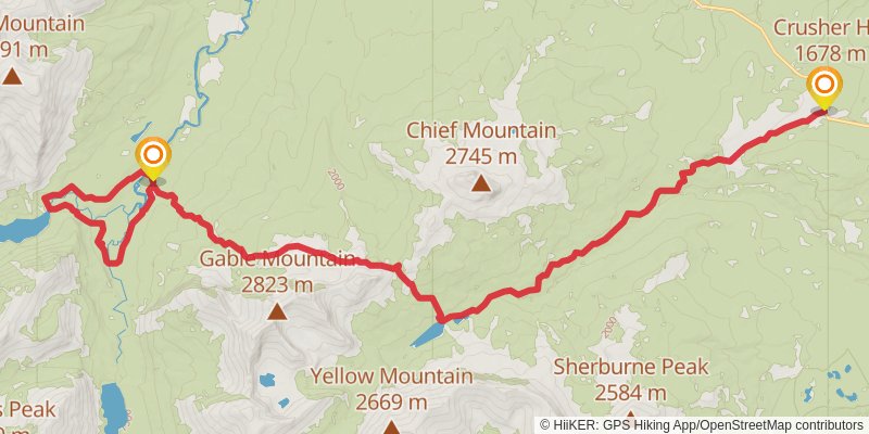 Gable Pass Trail via Otatso Creek stage 4 Map