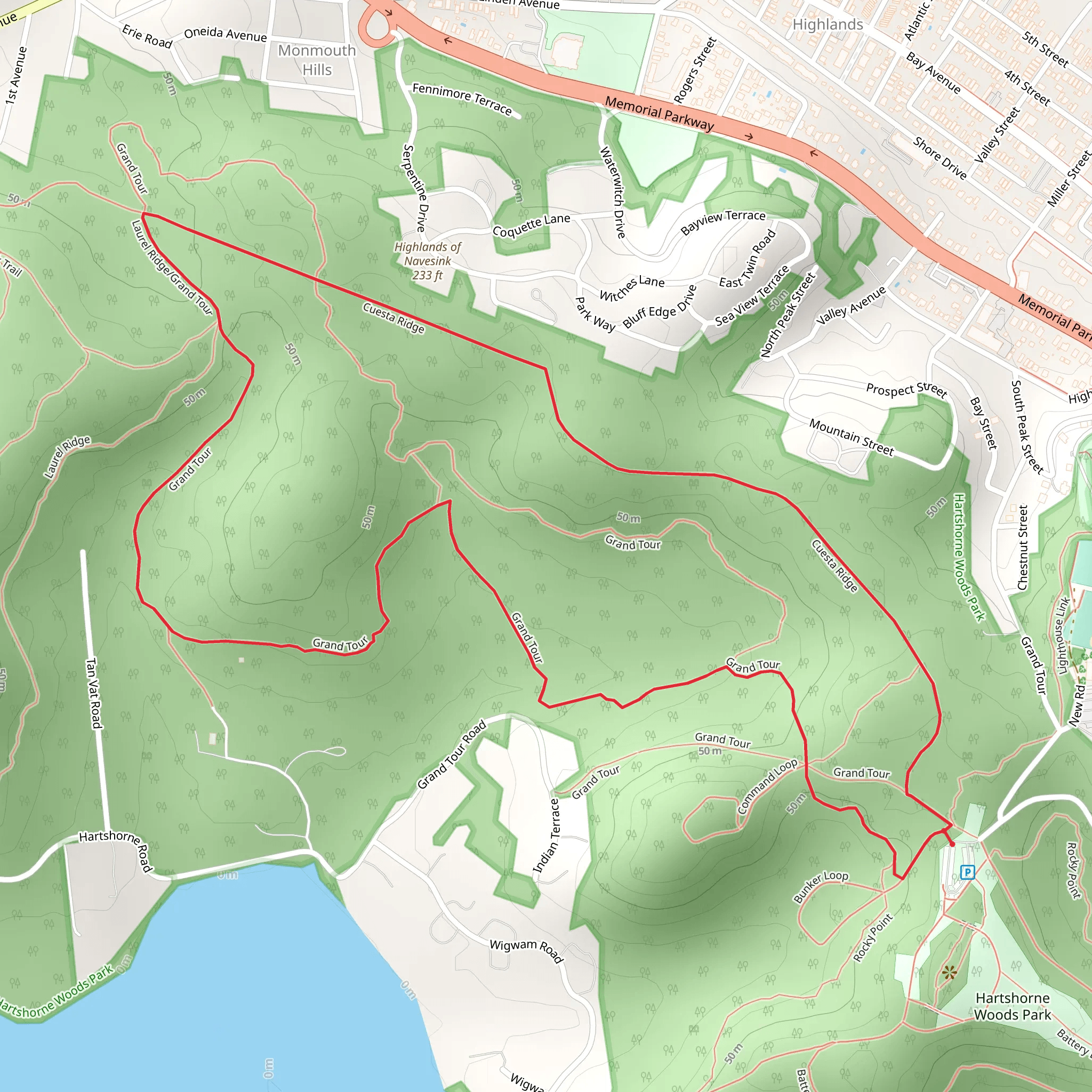 Laurel Ridge-Grand Tour Loop mobile static map