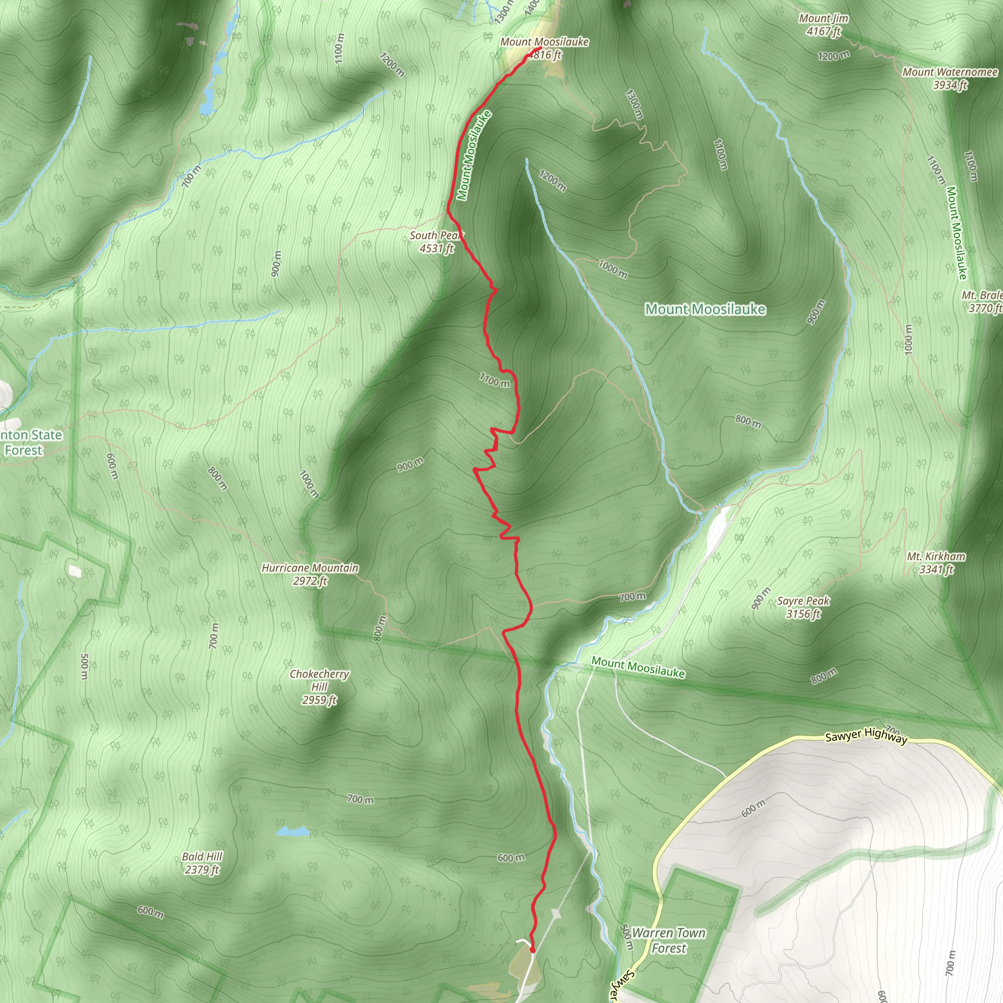 Mount Moosilauke from Breezy Point mobile static map