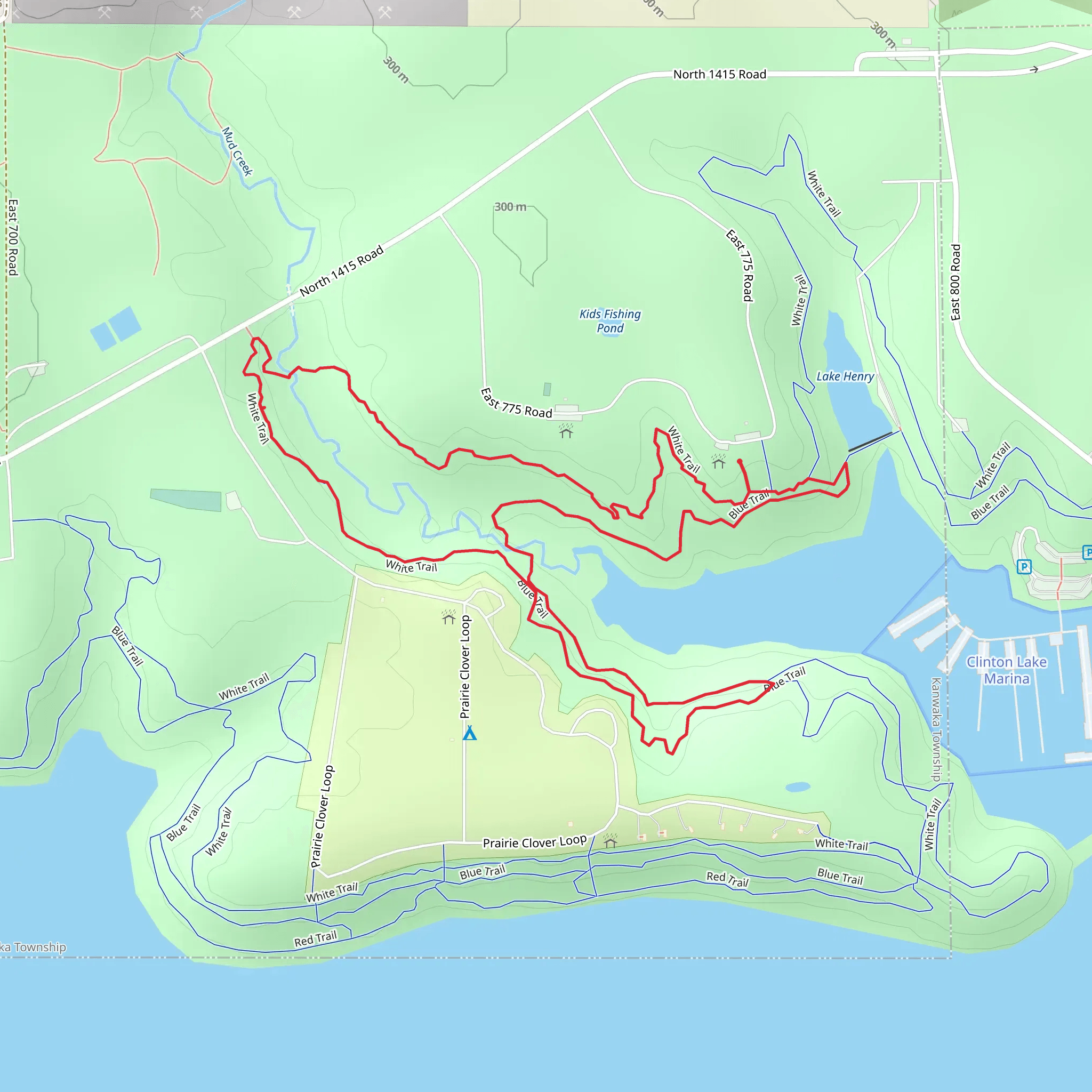 Clinton State Park Loop mobile static map