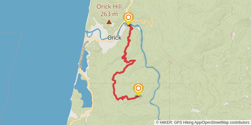Elam Creek Loop via Ridge Loop Trail stage 2 Map