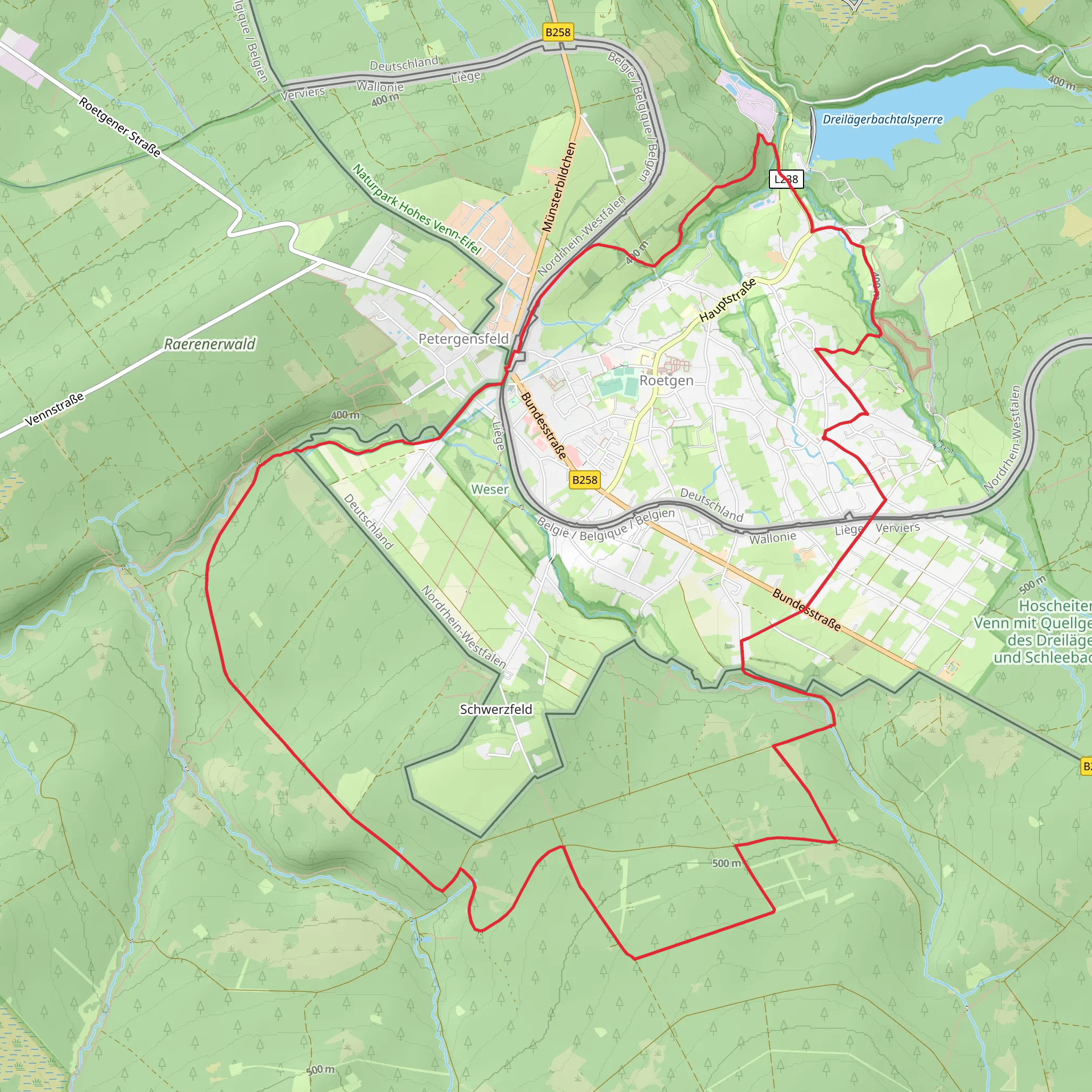 Roetgen and Schwerzfeld Loop mobile static map