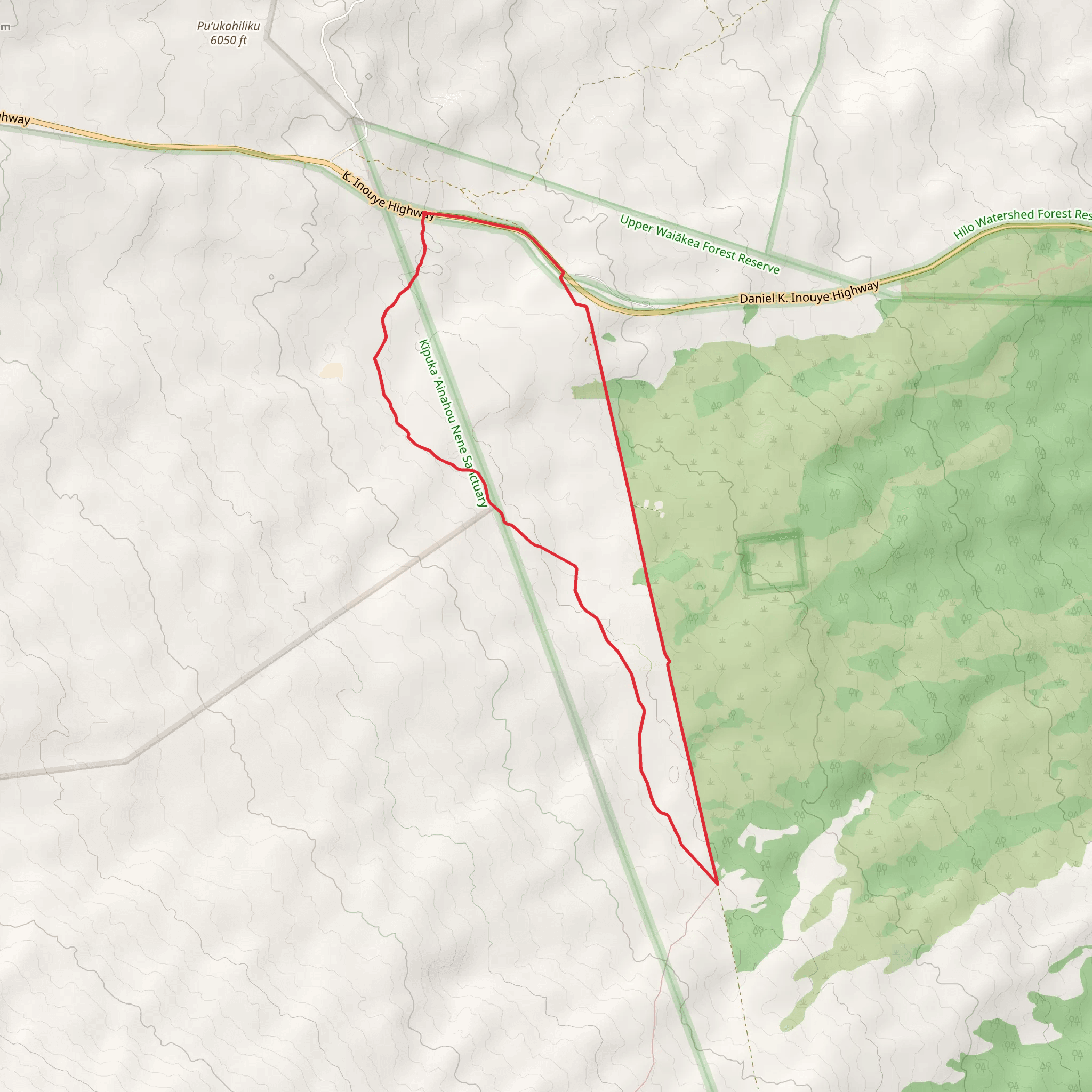 Puu Oo Horse Loop Trail mobile static map