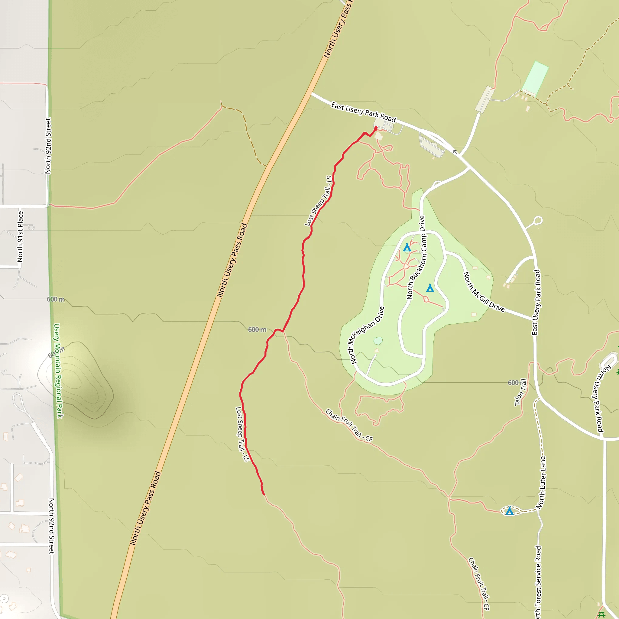 Lost Sheep Short Trail mobile static map