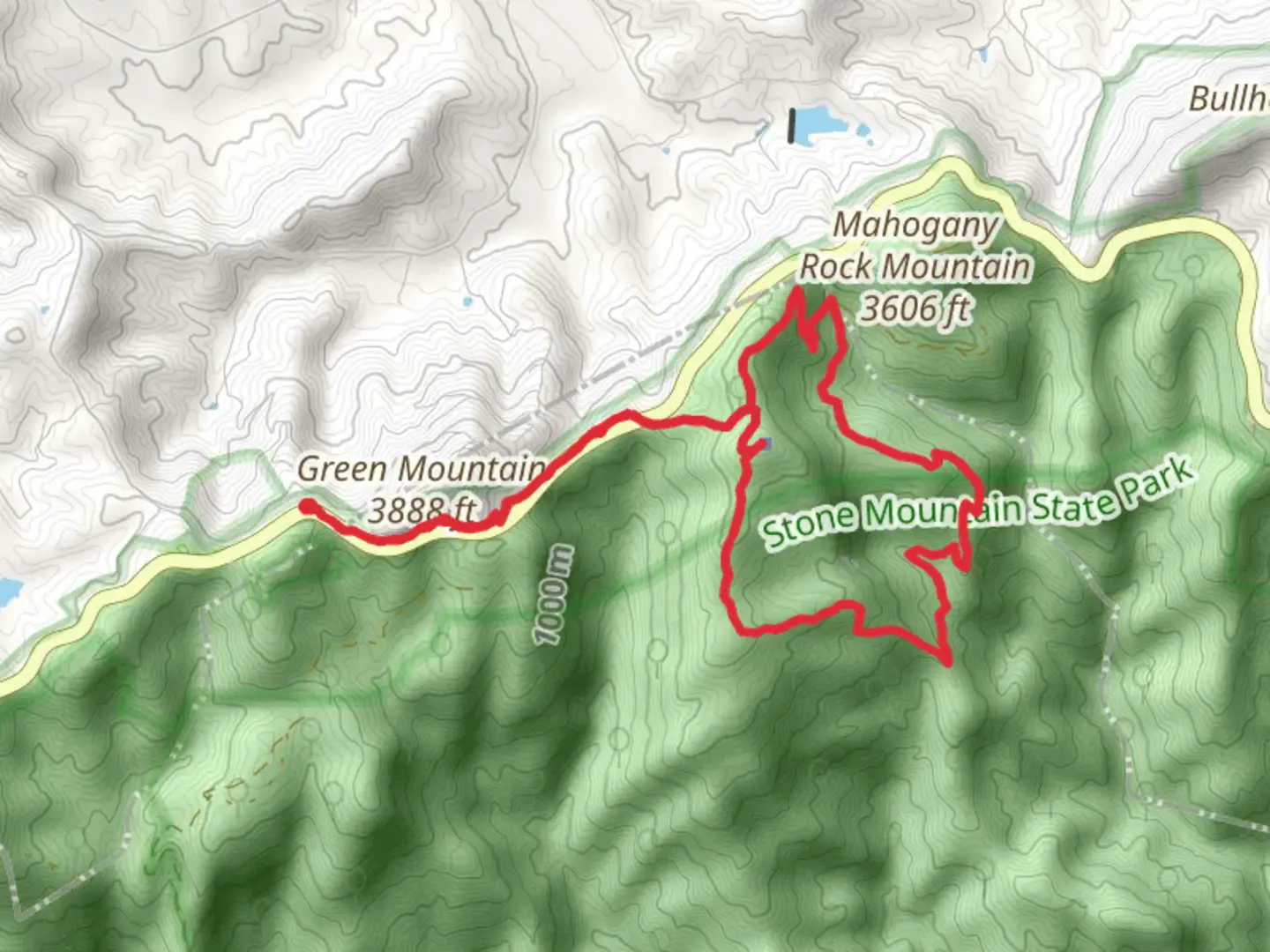 An image depicting the trail Scott Ridge and Mountains to Sea Loop Trail and its surrounding area.