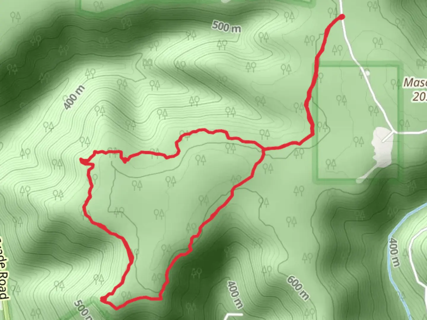An image depicting the trail Water Plug Hollow Loop and its surrounding area.