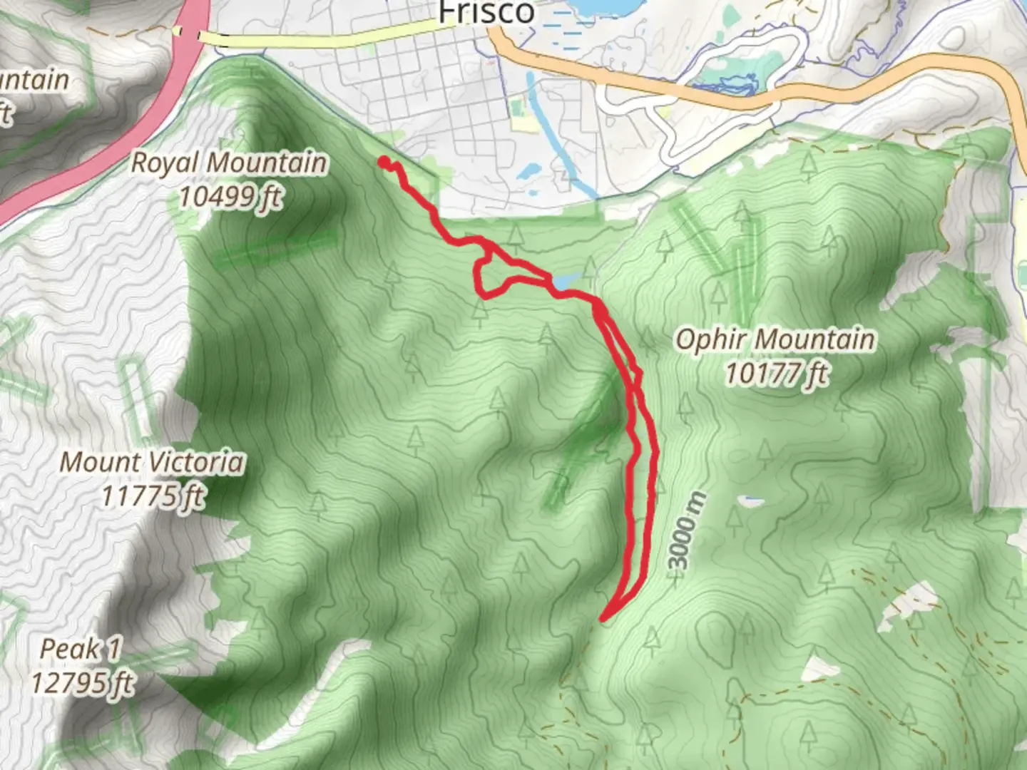An image depicting the trail Peaks, Rainbow Lake and Masontown Loop Trail and its surrounding area.