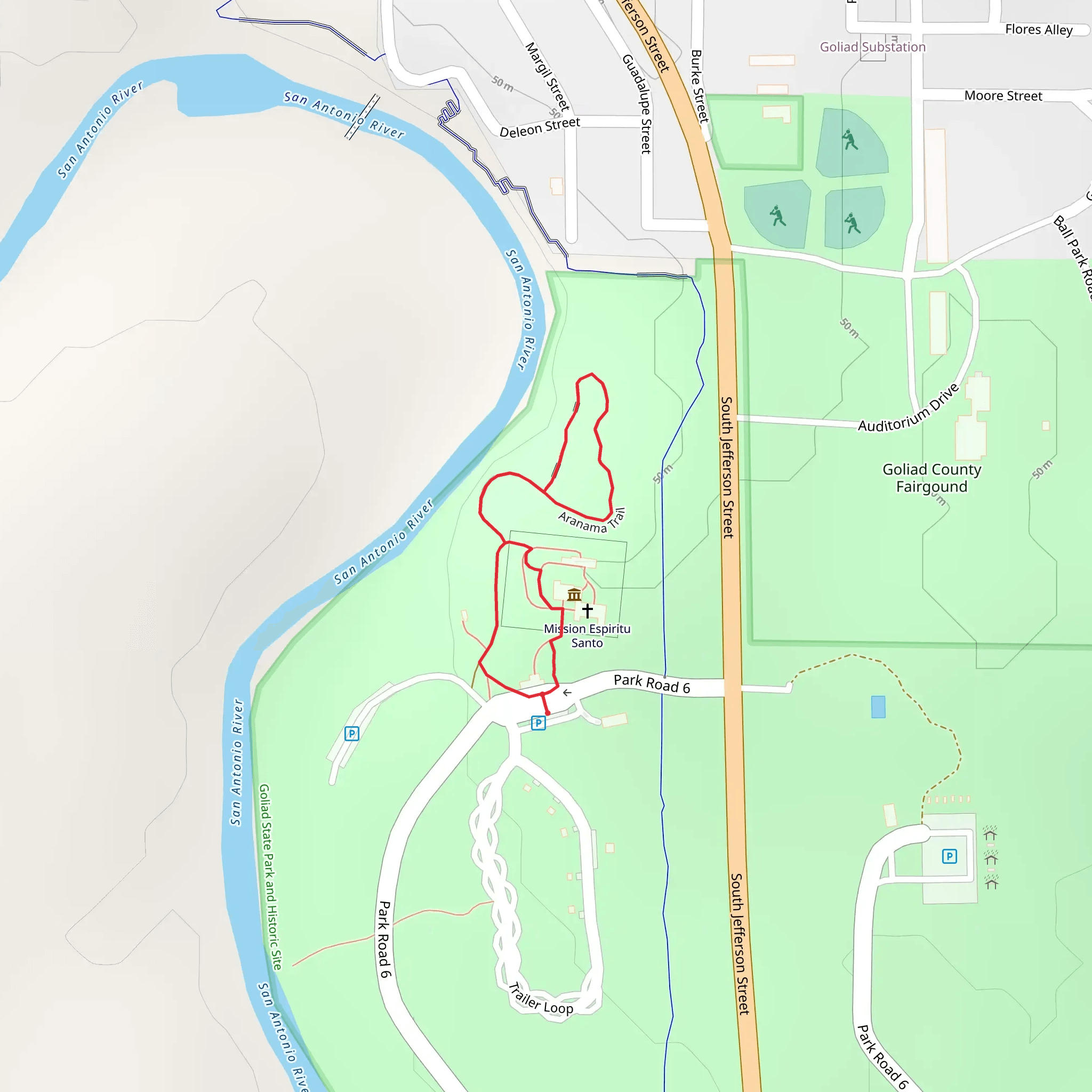 Aranama Loop Trail mobile static map