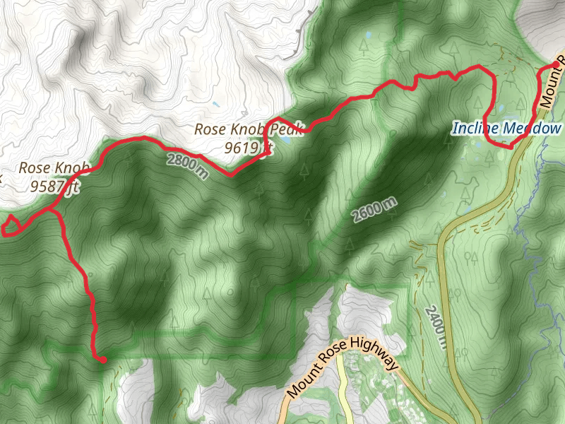 Tahoe Rim Trail, Gray Lake Trail and Incline Lake