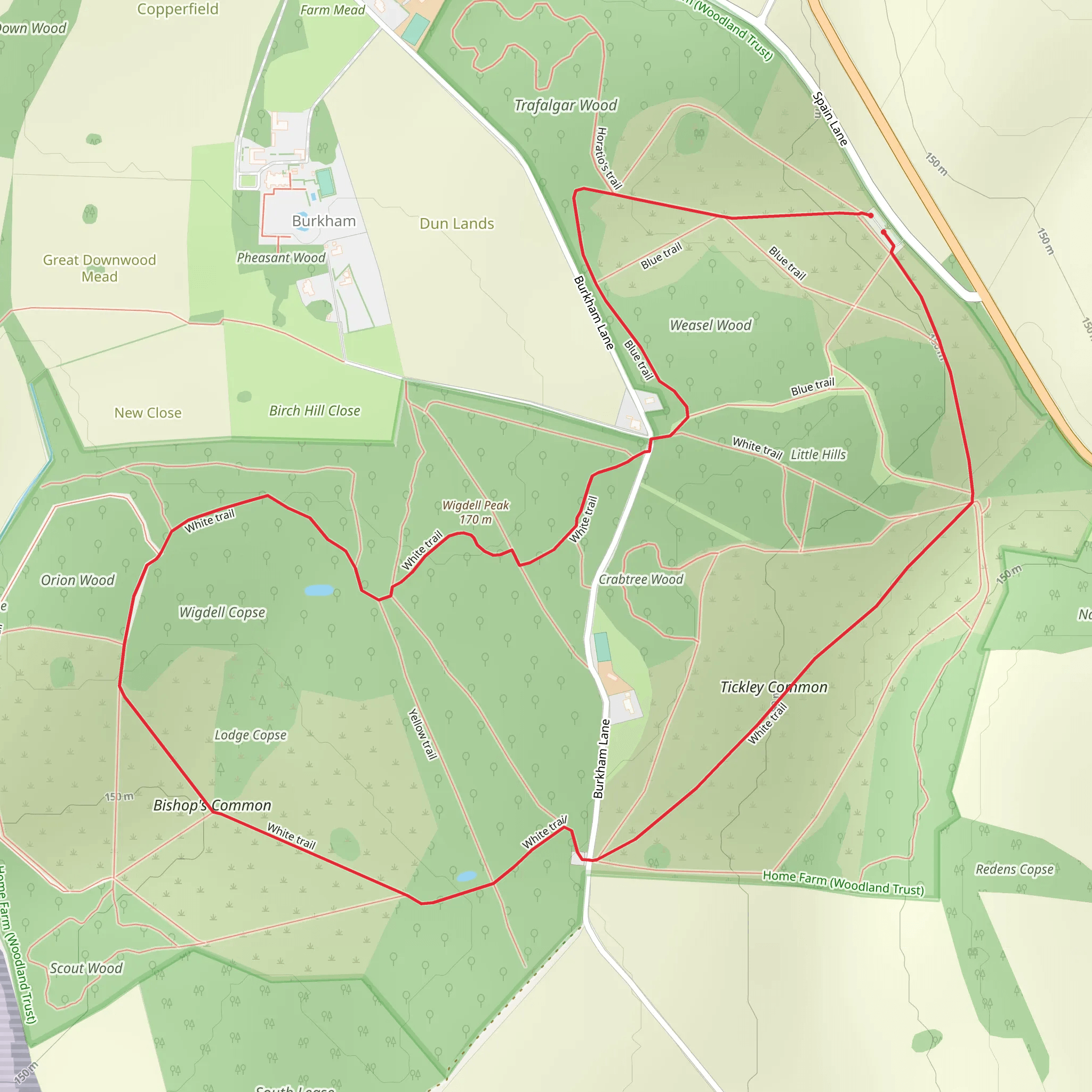 Home Farm Loop mobile static map