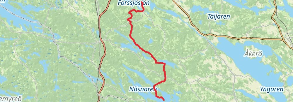Sörmlandsleden Trail stage 16 Map