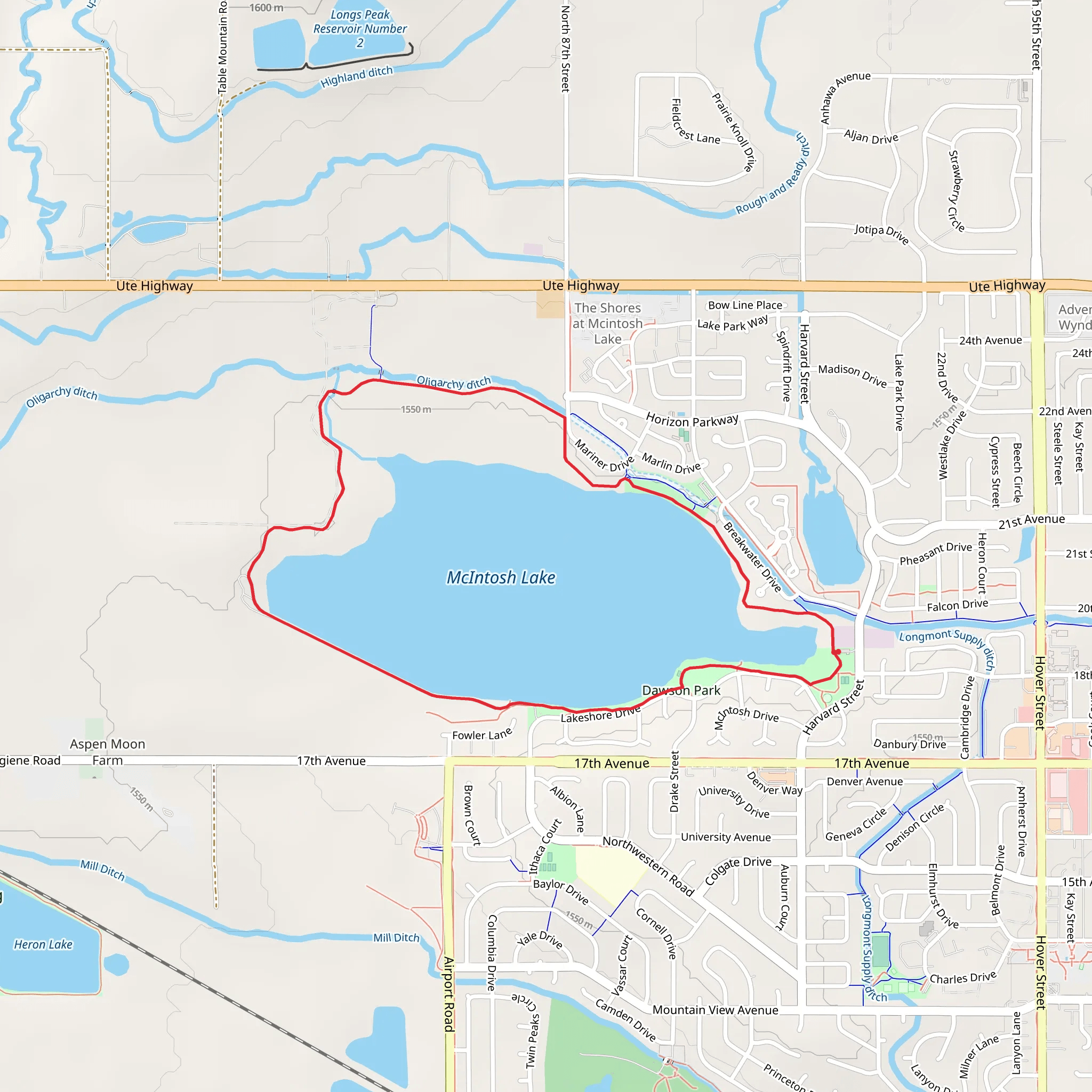 McIntosh Lake Loop mobile static map