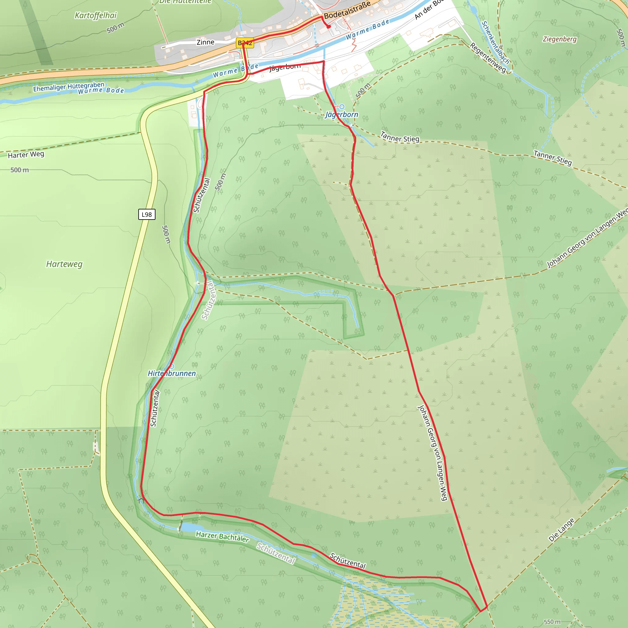 Bachtaler Loop - Tanne mobile static map