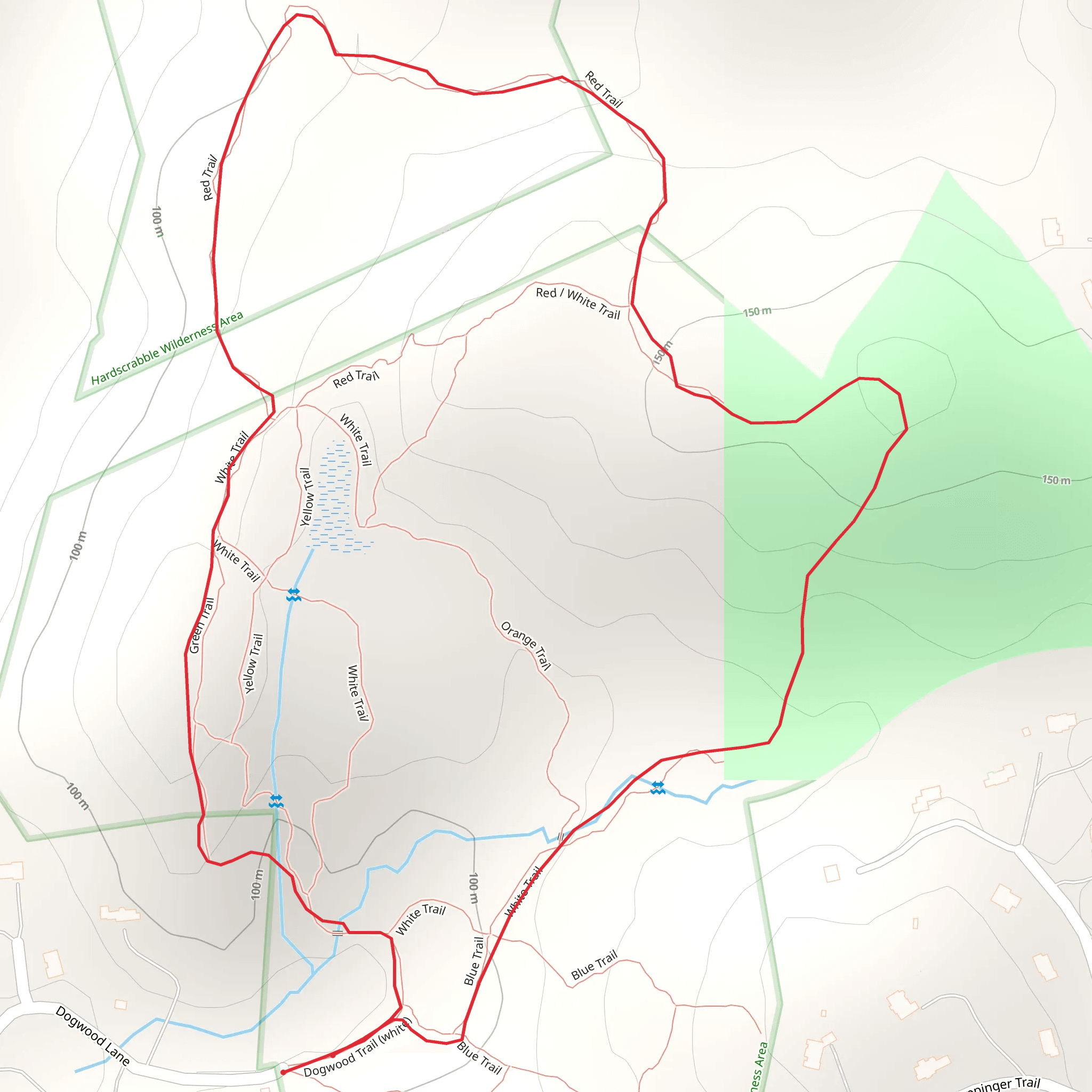 Hardscrabble Wilderness Area mobile static map
