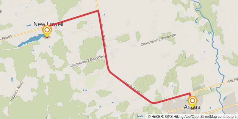 Ganaraska Trail stage 16 Map