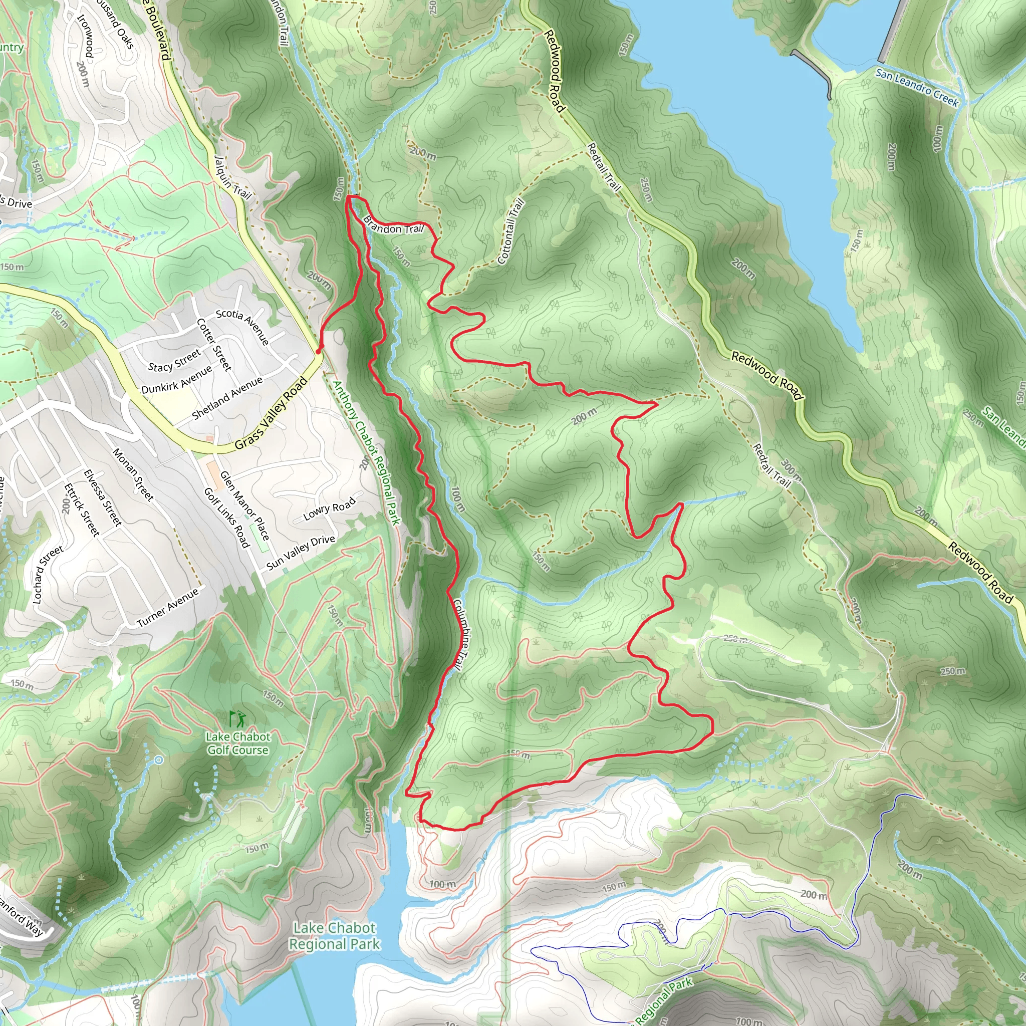 Brandon, Two Rocks and Cascade Loop Trail mobile static map