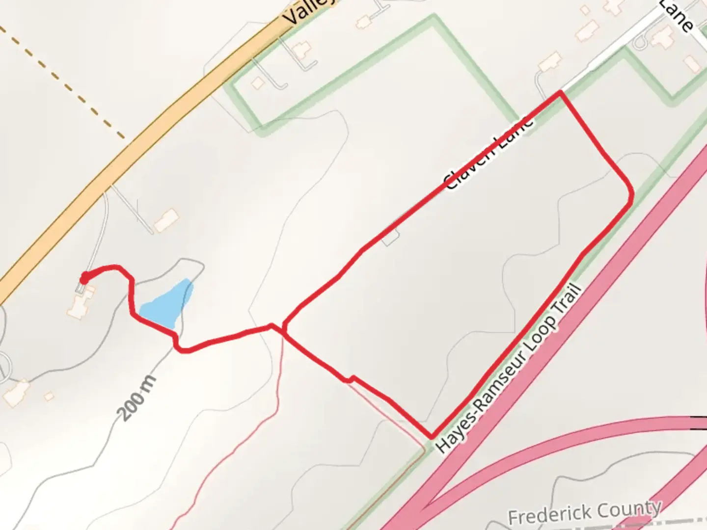 An image depicting the trail Thomas Brigade Trail and Hayes Ramseur Loop Trail and its surrounding area.