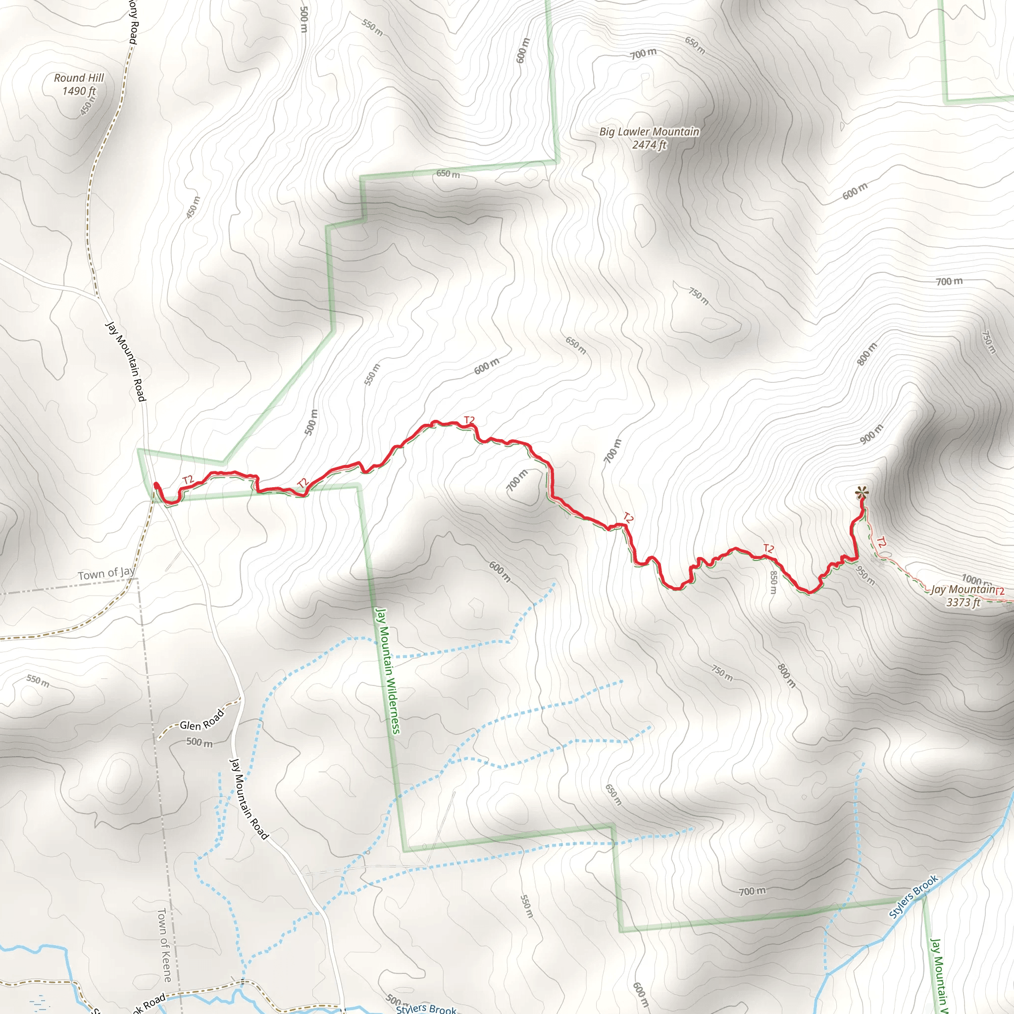Jay Mountain from Jay Mountain Road mobile static map