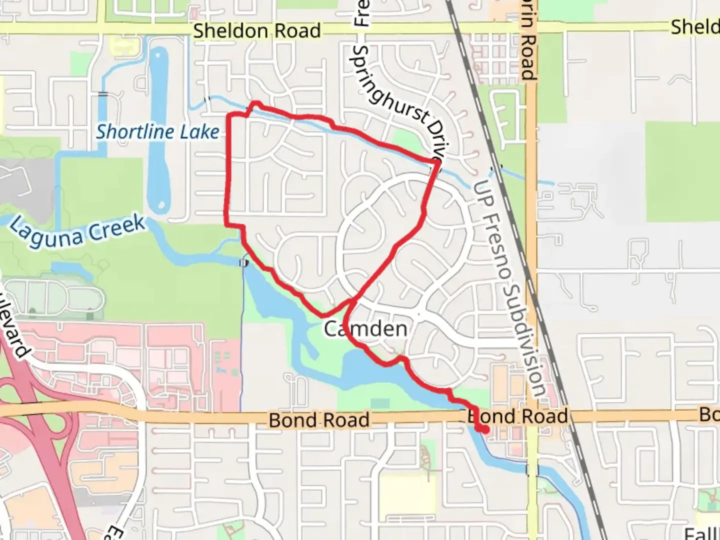 An image depicting the trail Camden Loop and its surrounding area.