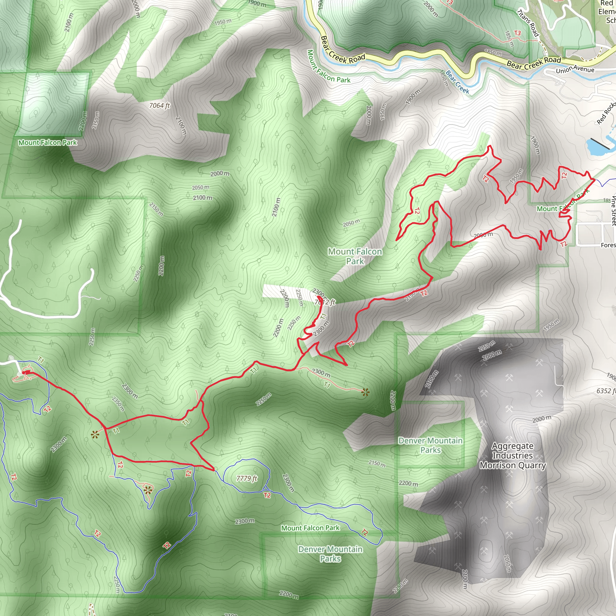Turkey Trot Trail via Castle Trail mobile static map