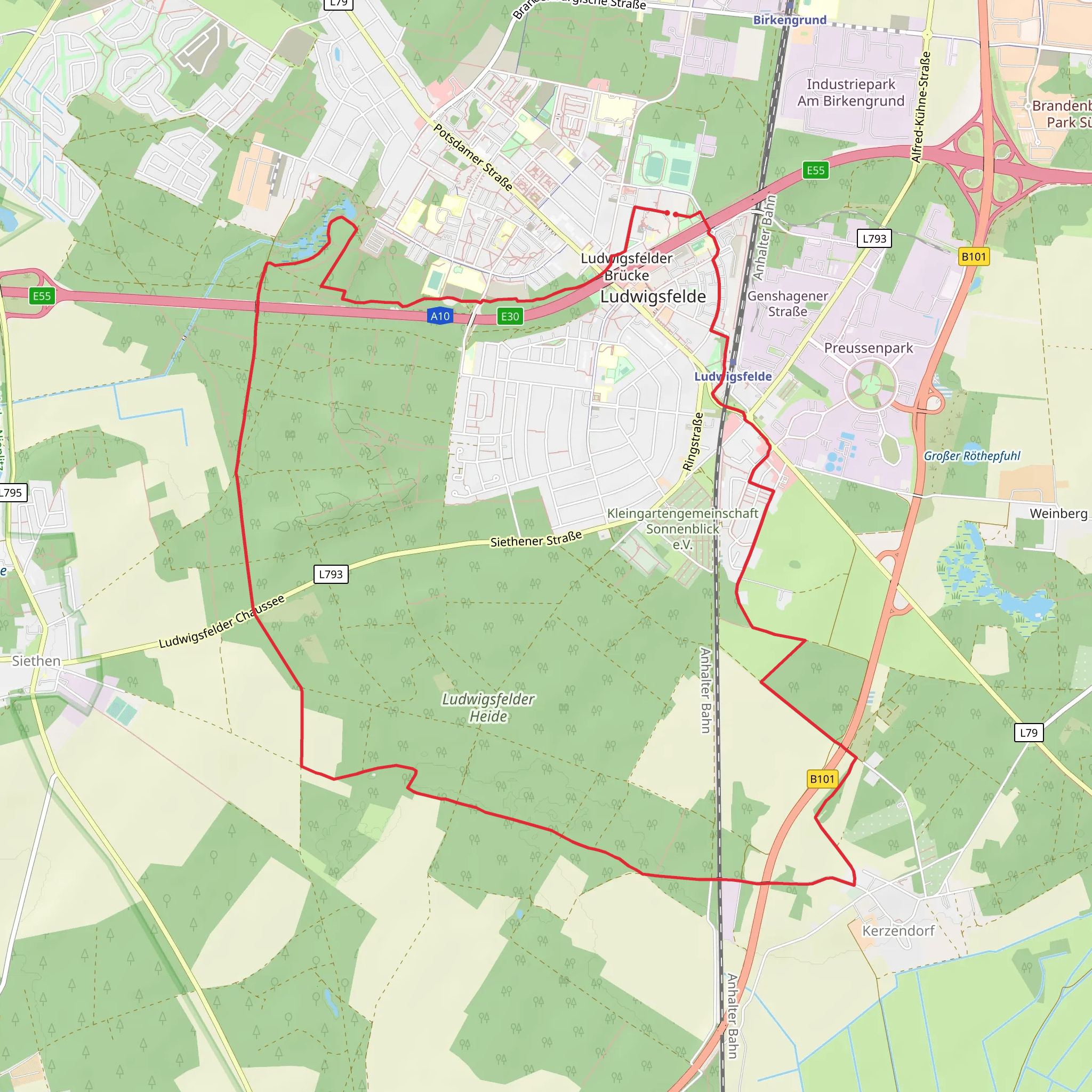 Heideweg Loop mobile static map