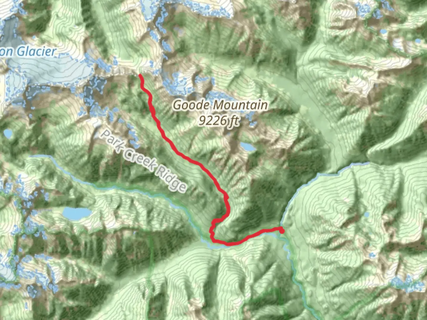 An image depicting the trail Park Creek Pass via Upper Stehekin Valley Trail and its surrounding area.