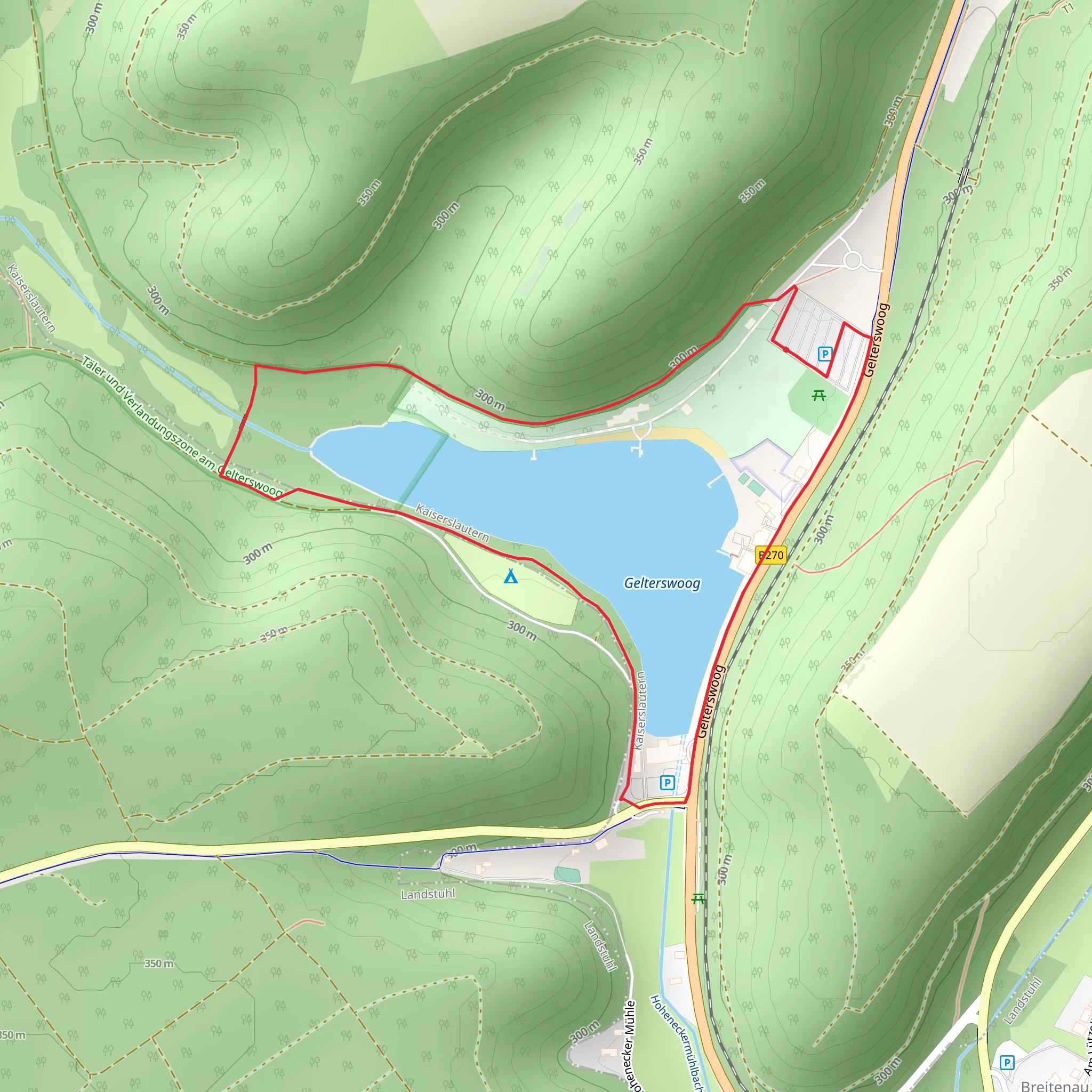 Gelterswoog Loop via Saar Pfalz Weg mobile static map
